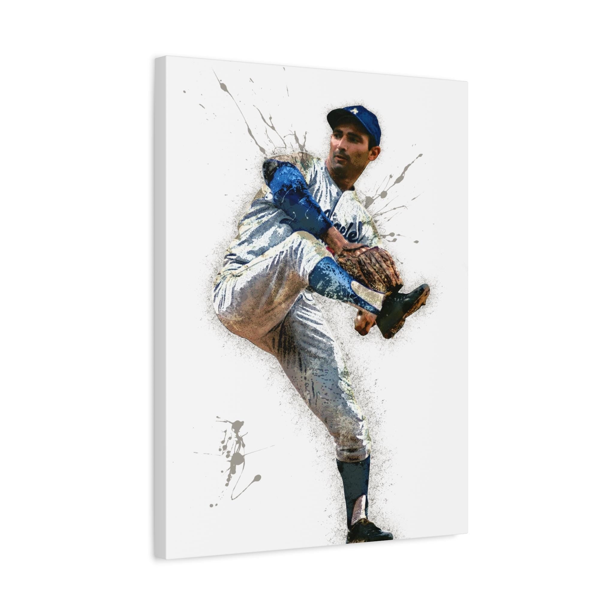 Sandy Koufax Poster, Dodgers, Gallery Canvas Wrap, Fine Art, Wall Decor for Man Cave, Kids room, Dorm Room