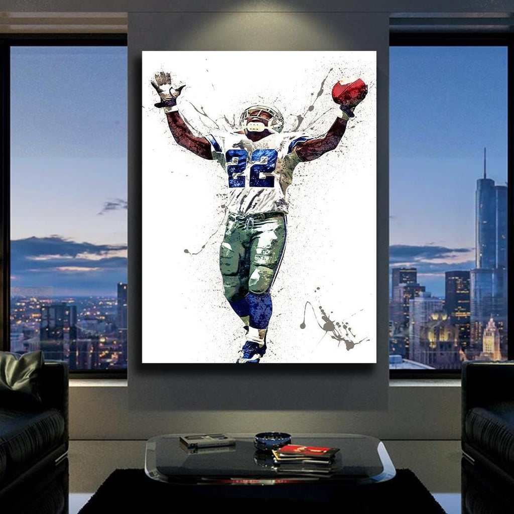 Emmitt Smith Dallas Cowboys Art: Museum-Quality Football Poster or Canvas