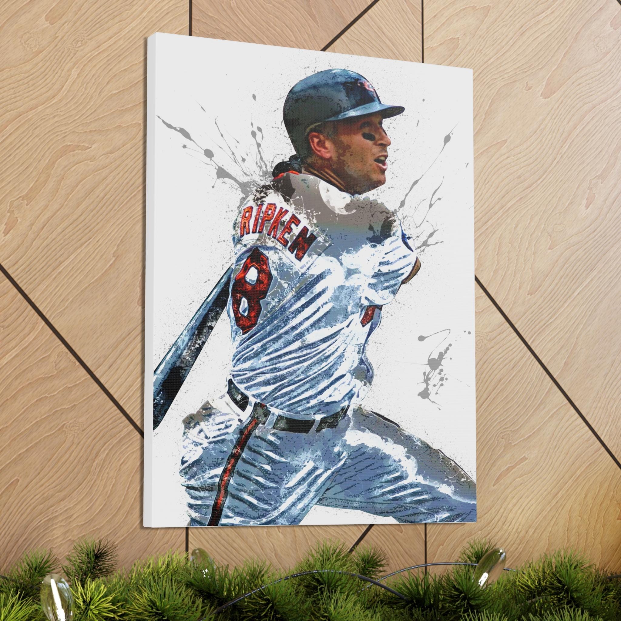 Cal Ripken Jr. Poster, Baltimore Orioles, Gallery Canvas Wrap or Museum-Quality Poster, Fine Art, Man Cave, Kids room, Dorm Room, Kids Room