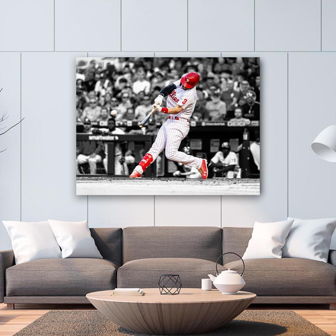 Bryce Harper Poster, Philadelphia Phillies, Gallery Canvas Wrap or Premium Poster Print, Man Cave, Office, Kids Room, Game Room