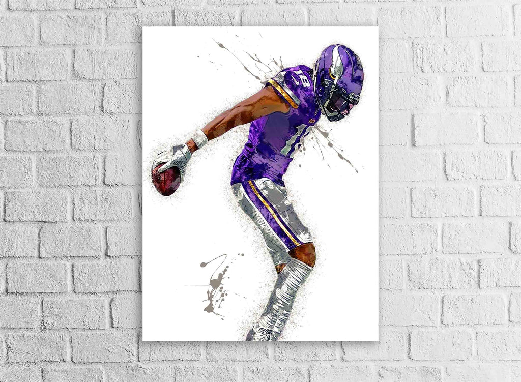 Justin Jefferson "Touchdown Dance" Canvas Print: Minnesota Vikings Wall Art