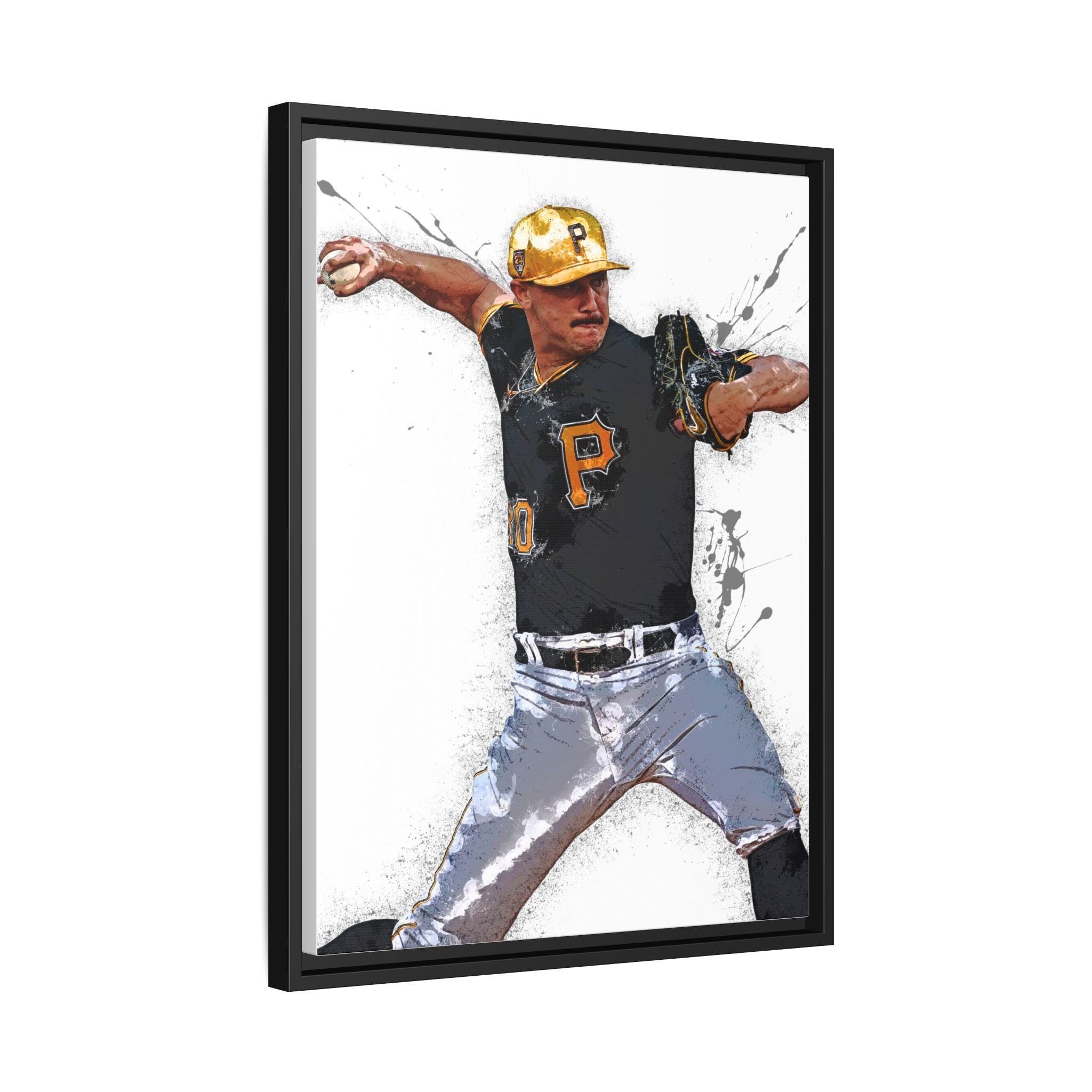 Paul Skenes Poster, Pittsburgh Pirates, Gallery Canvas Wrap or Museum-Quality Poster Print, Man Cave, Office, Dorm Room or Kids Room