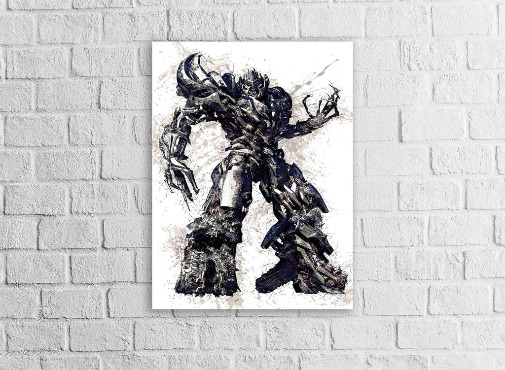 Megatron Poster, Transformers, Gallery Canvas Wrap or Museum-Quality Poster Print, Fine Art, Man Cave, Office or Kids Room