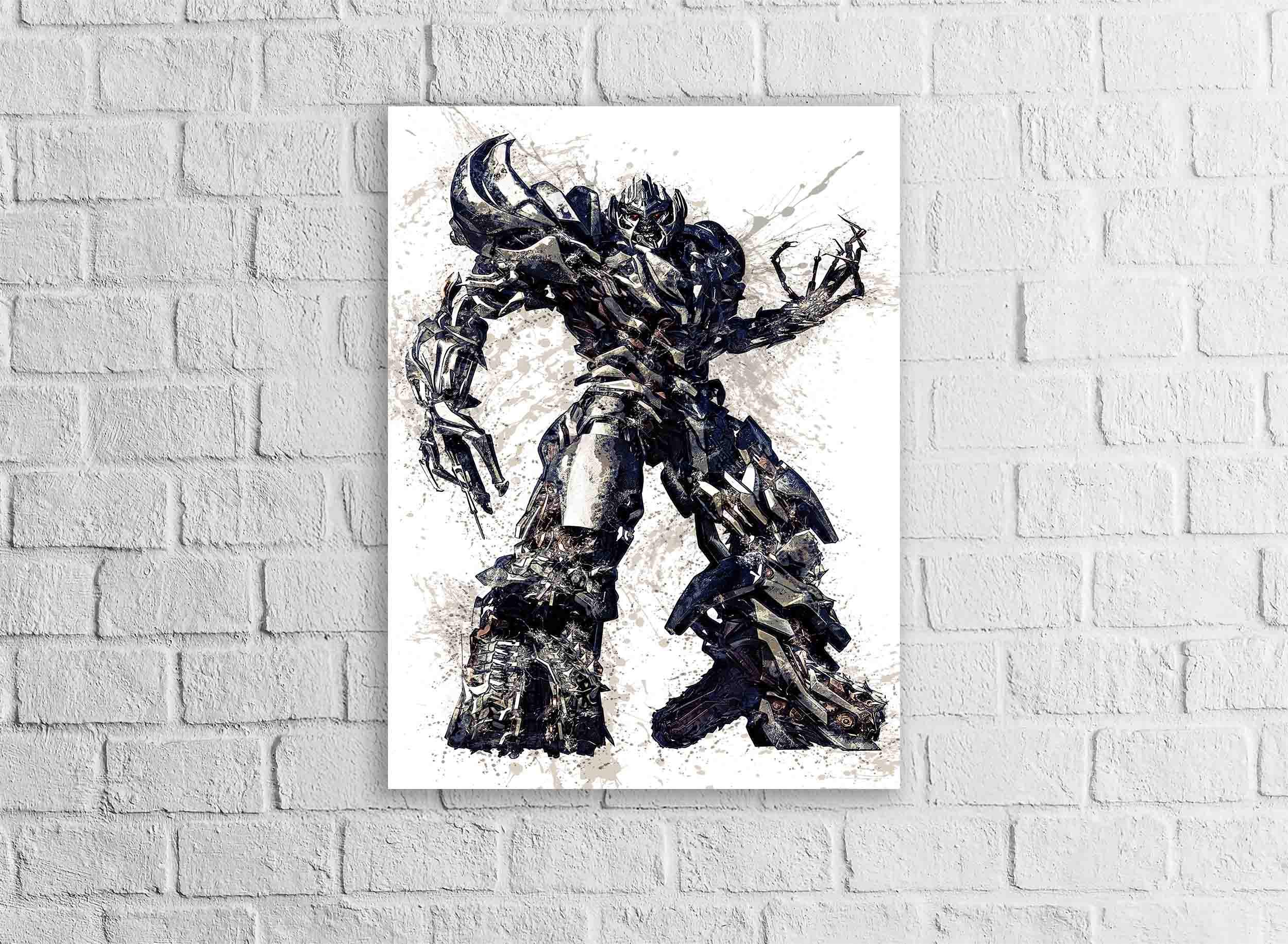 Megatron Poster, Transformers, Gallery Canvas Wrap or Museum-Quality Poster Print, Fine Art, Man Cave, Office or Kids Room