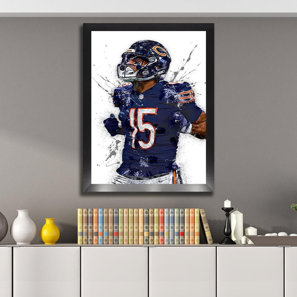 Rome Odunz Poster, Chicago Bears, Gallery Canvas Wrap or Museum-Quality Poster, Fine Art, Wall Decor for Man Cave, Kids room