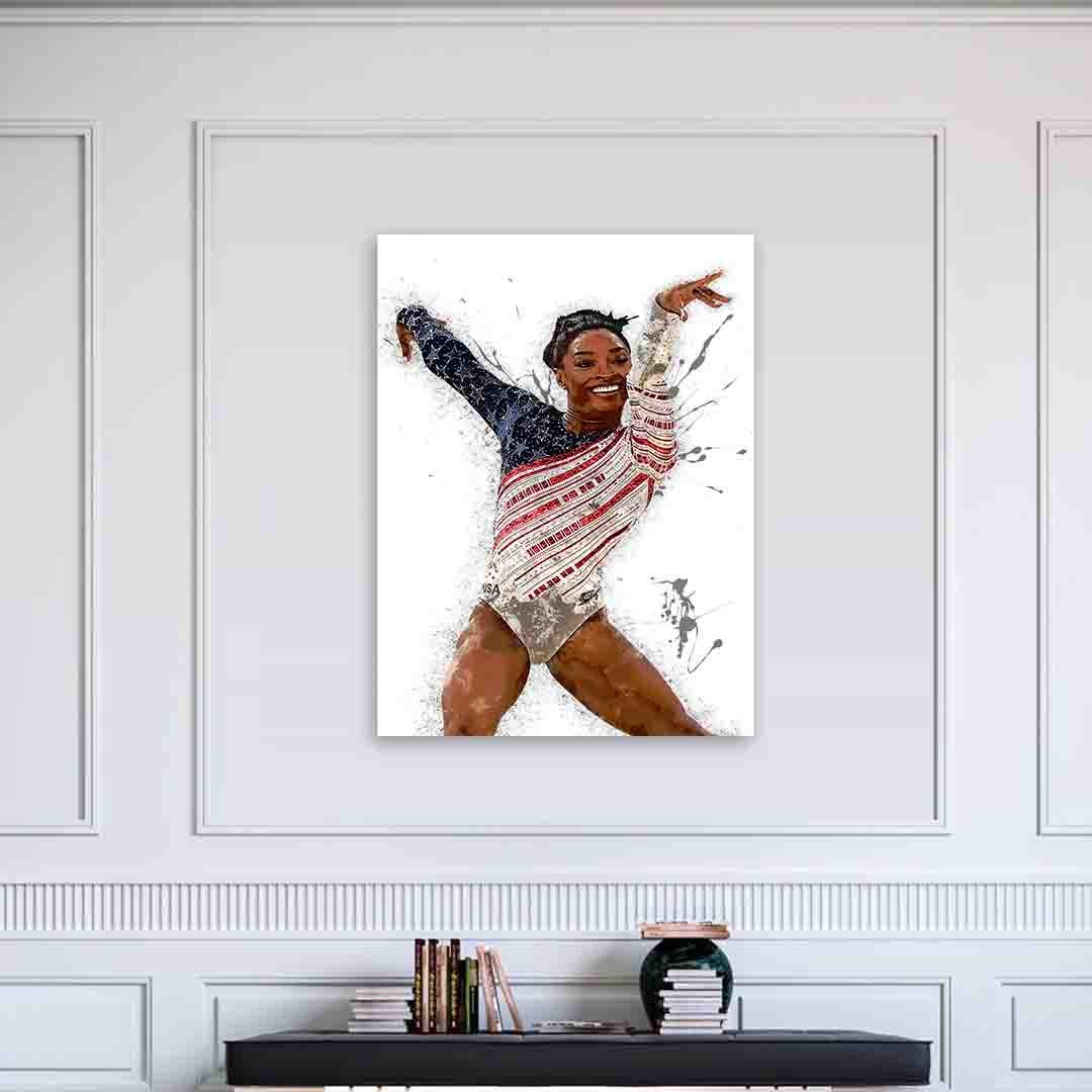 Simone Biles Poster, Gallery Canvas Wrap or Premium Poster, Wall Decor, Man Cave, Kids room, Office