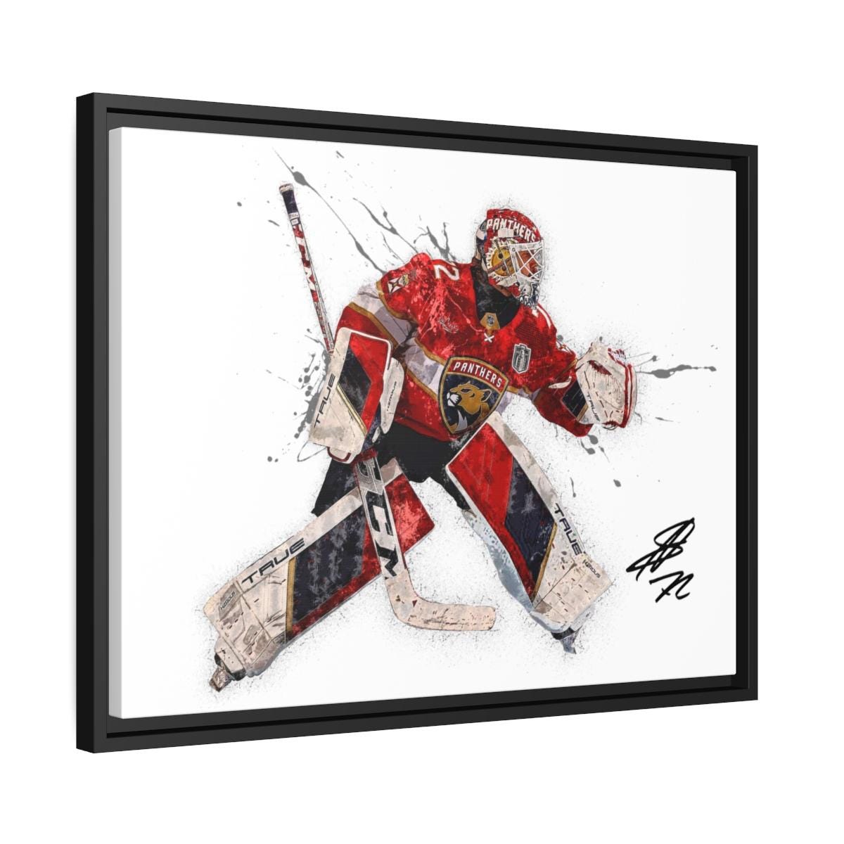 Sergei Bobrovsky Poster, Florida Panthers, Gallery Canvas Wrap or Museum-Quality Poster Print, Wall Decor for Man Cave, Office or Kids Room