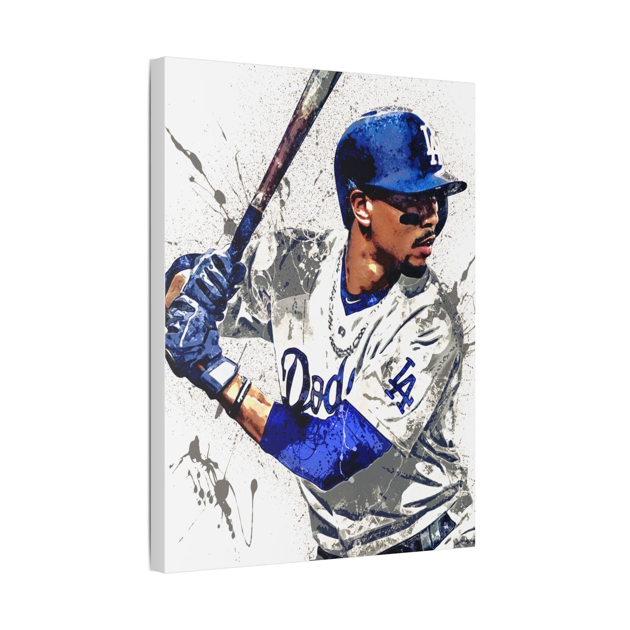 Mookie Betts, Freddie Freeman, Los Angeles Dodgers, Gallery Canvas Wrap, Fine Art, Wall Decor for Man Cave, Kids room, Dorm Room