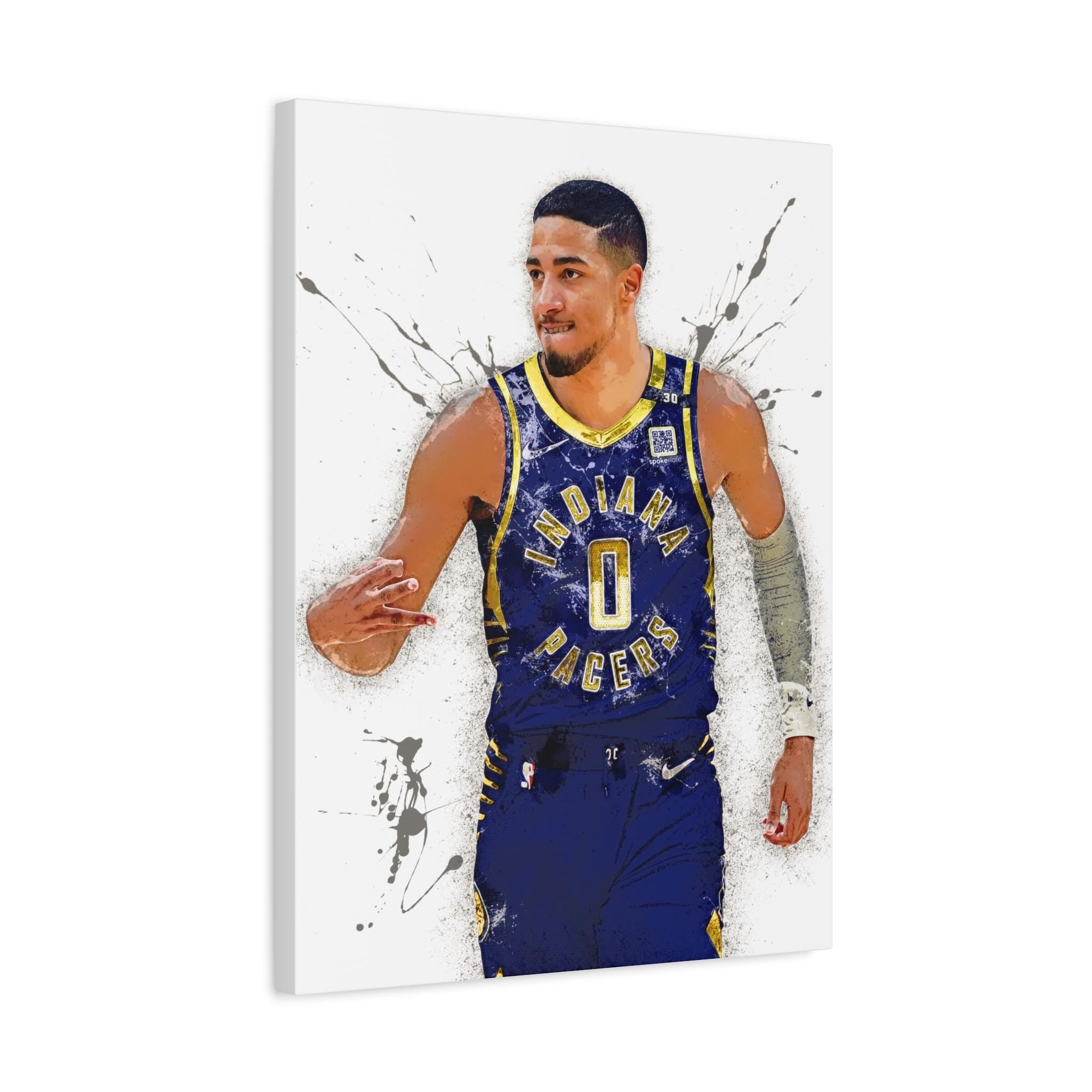 Tyrese Haliburton, Indiana Pacers, Gallery Canvas Wrap or Museum-Quality Poster, Fine Art, Man Cave, Kids room, Dorm Room