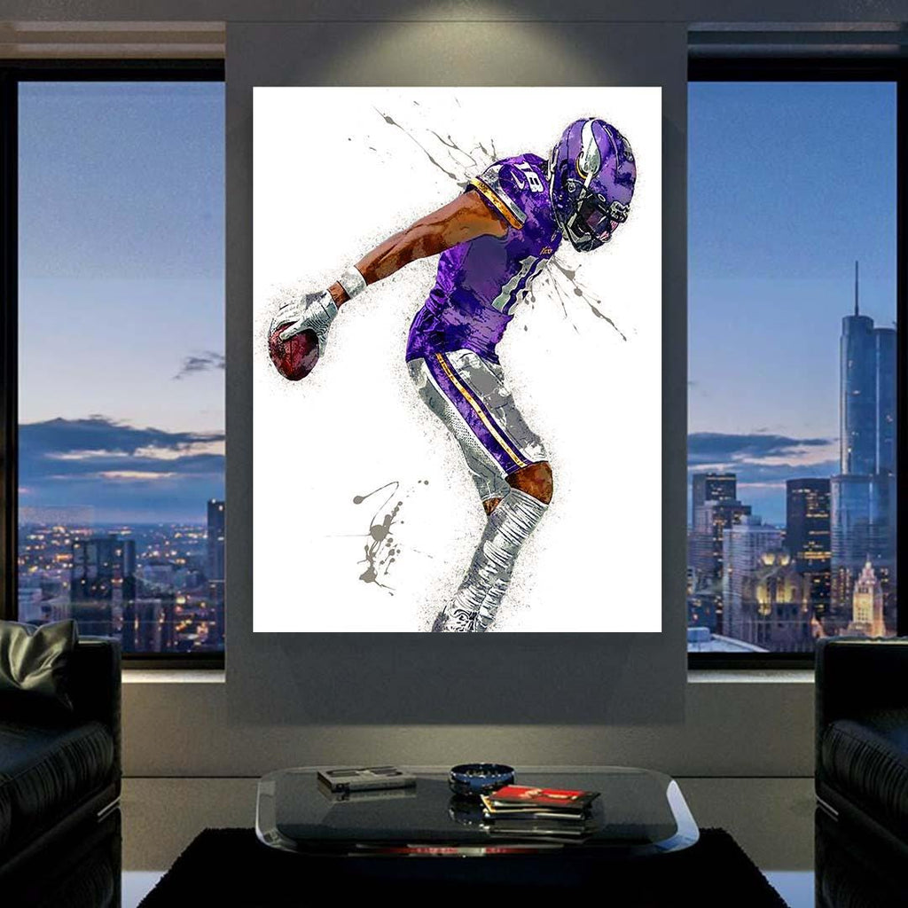 Justin Jefferson "Touchdown Dance" Canvas Print: Minnesota Vikings Wall Art