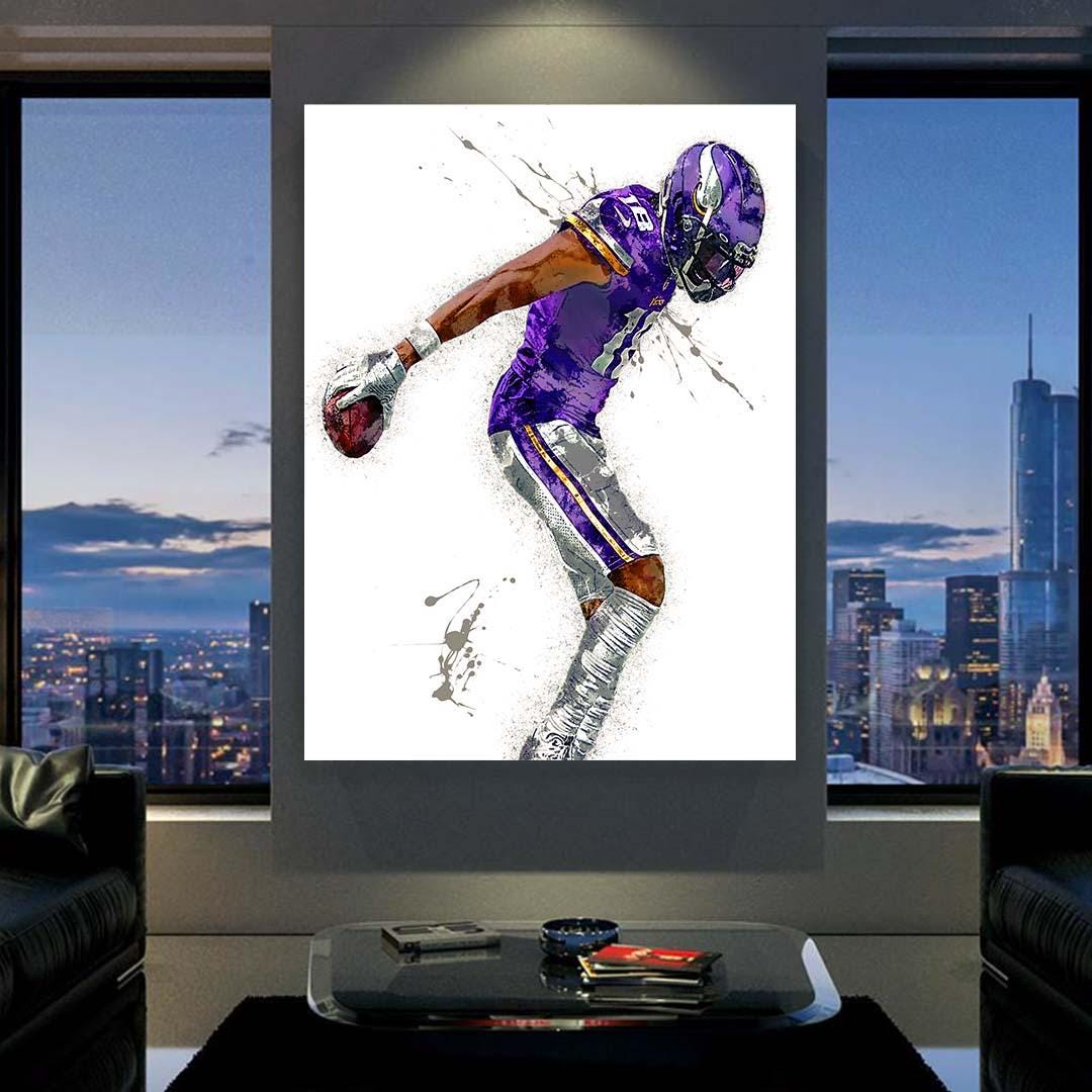Justin Jefferson "Touchdown Dance" Canvas Print: Minnesota Vikings Wall Art