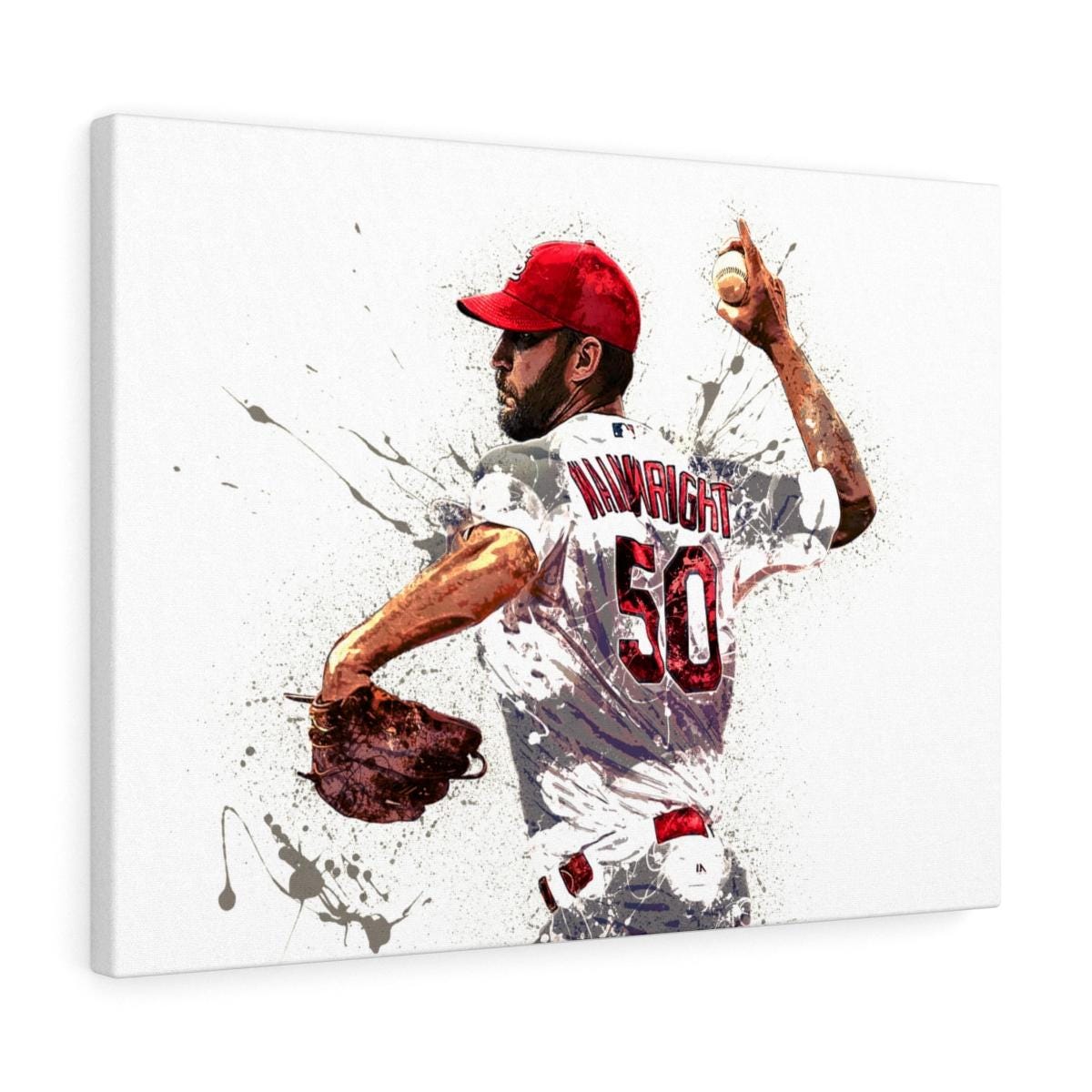 Adam Wainwright Poster, St. Louis Cardinals, Gallery Canvas Wrap or Museum-Quality Poster, Man Cave, Kids room, Dorm Room, Kids Room