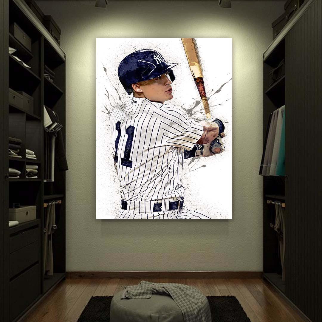 Anthony Volpe Poster, NY Yankees, Gallery Canvas Wrap or Museum-Quality Poster Print, Fine Art, Wall Decor for Man Cave, Office or Dorm Room