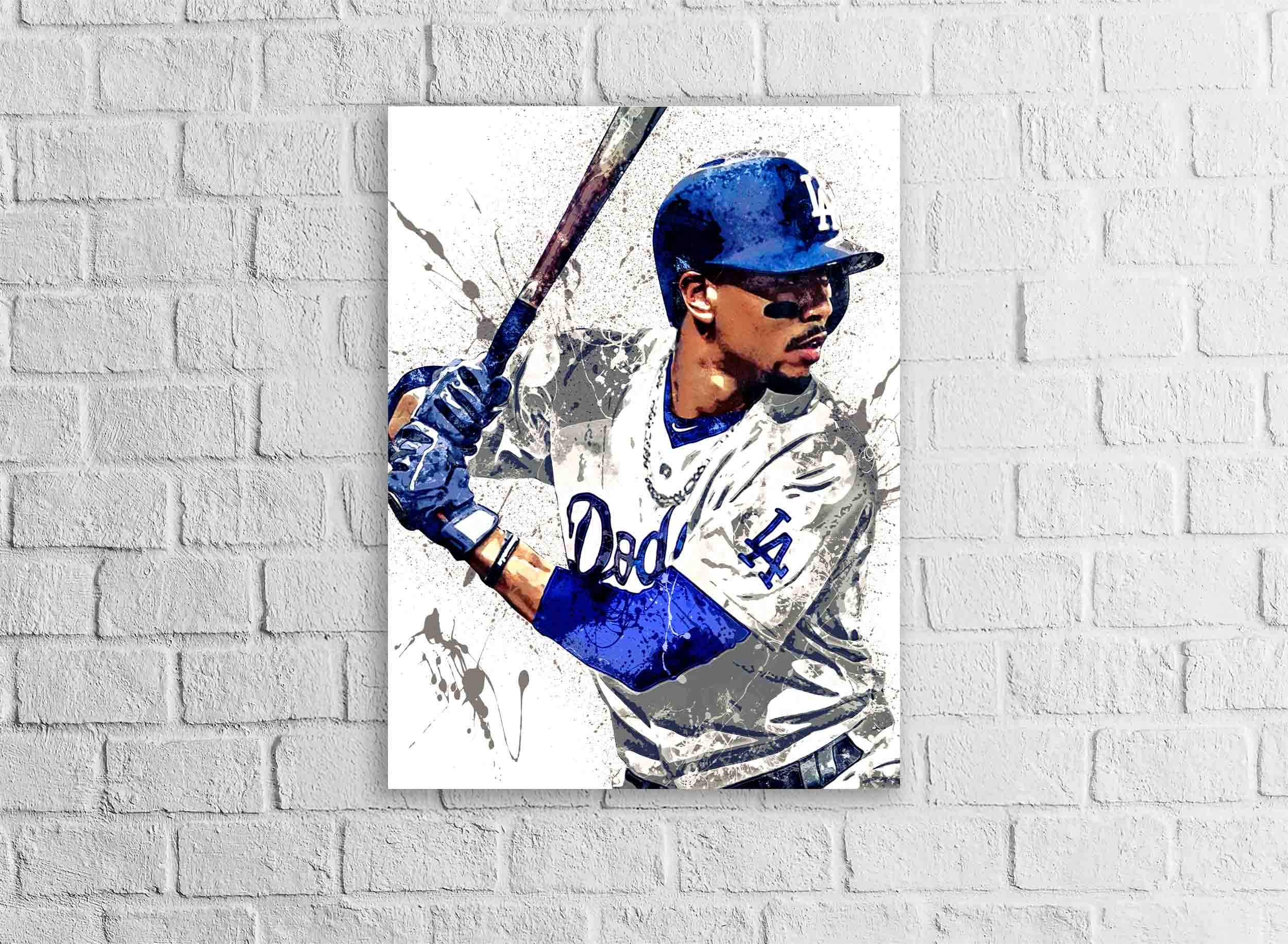 Mookie Betts, Freddie Freeman, Los Angeles Dodgers, Gallery Canvas Wrap, Fine Art, Wall Decor for Man Cave, Kids room, Dorm Room