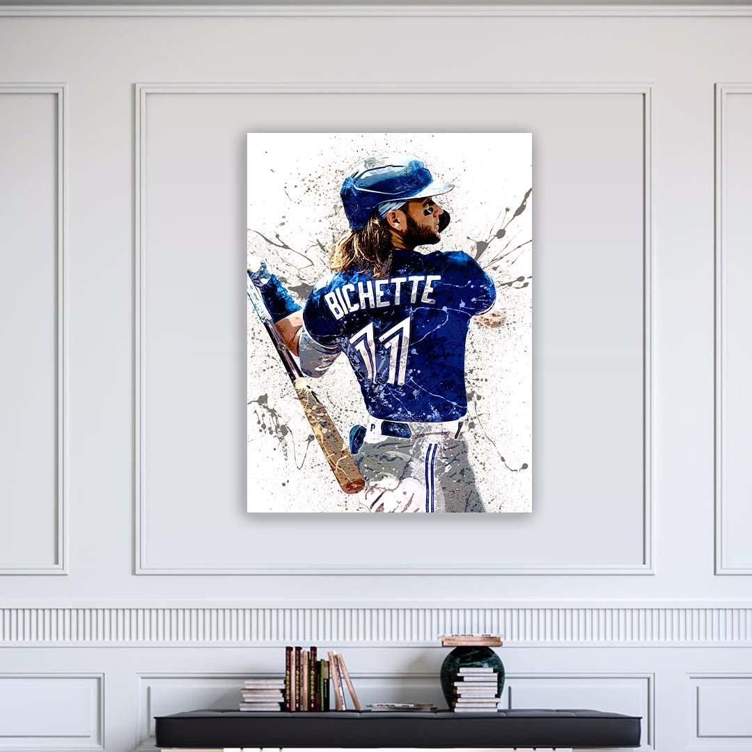 Bo Bichette Poster, Toronto Blue Jays, Gallery Canvas Wrap or Museum-Quality Poster, Man Cave, Kids room, Office