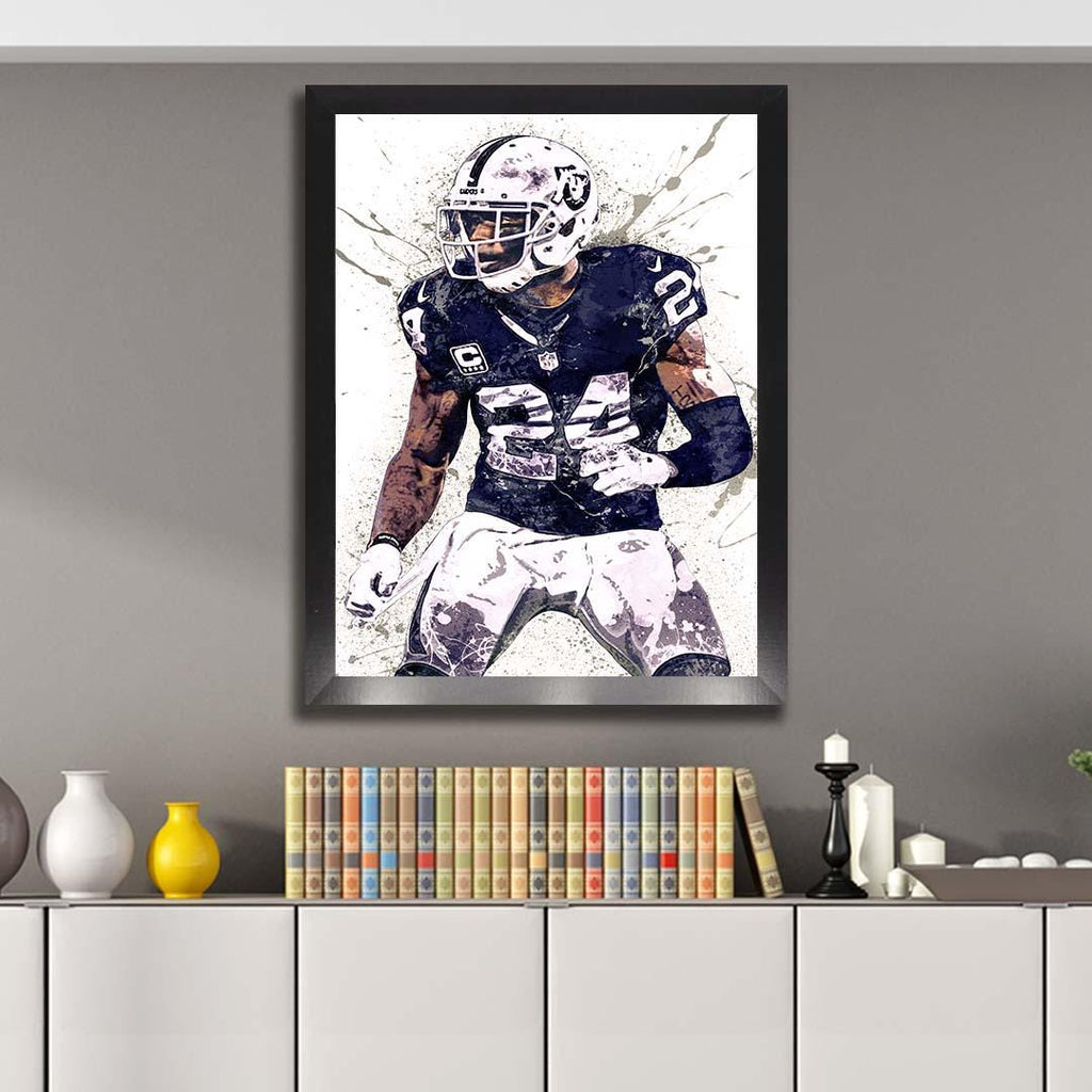 Charles Woodson Poster, Las Vegas Raiders, Gallery Canvas Wrap or Premium Poster, Fine Art, Man Cave, Kids room, Office