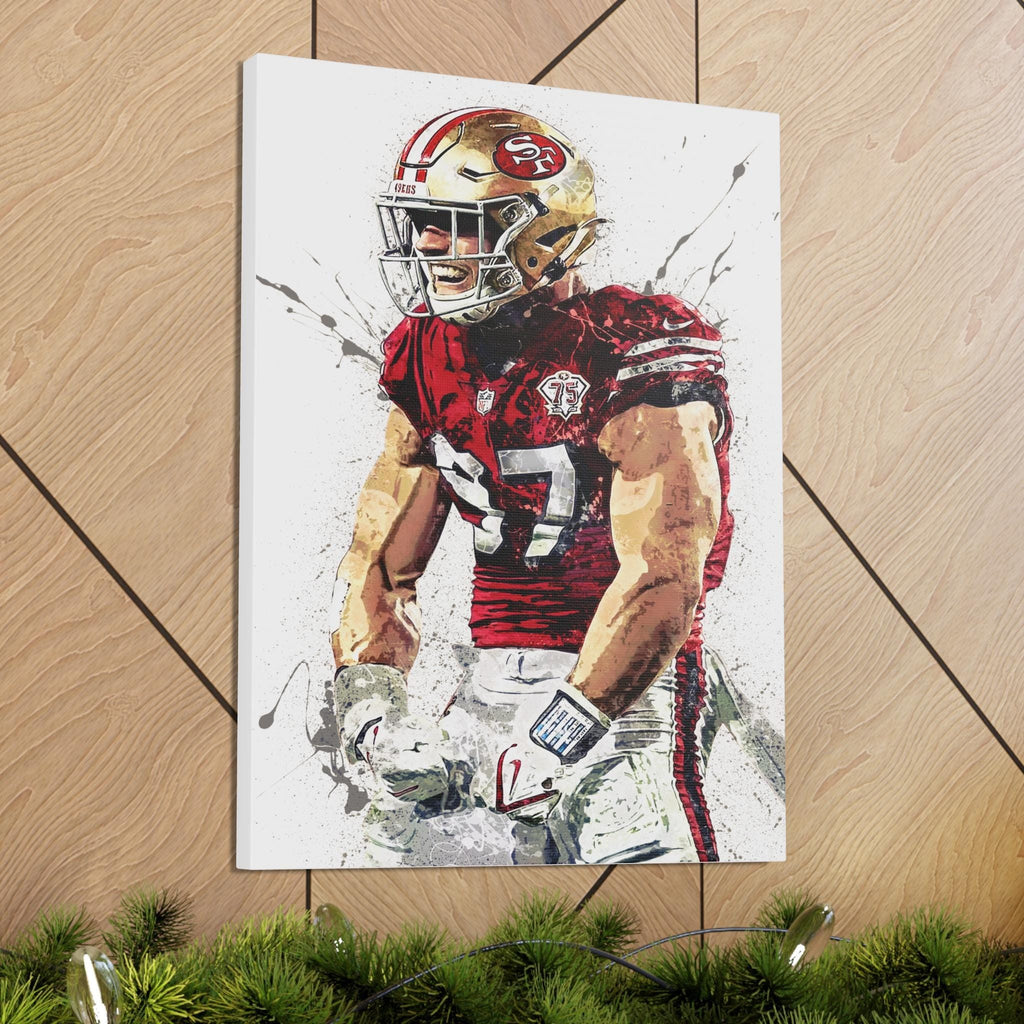 Nick Bosa Poster, San Francisco 49ers, Gallery Canvas Wrap or Premium Poster, Fine Art, Man Cave, Kids room