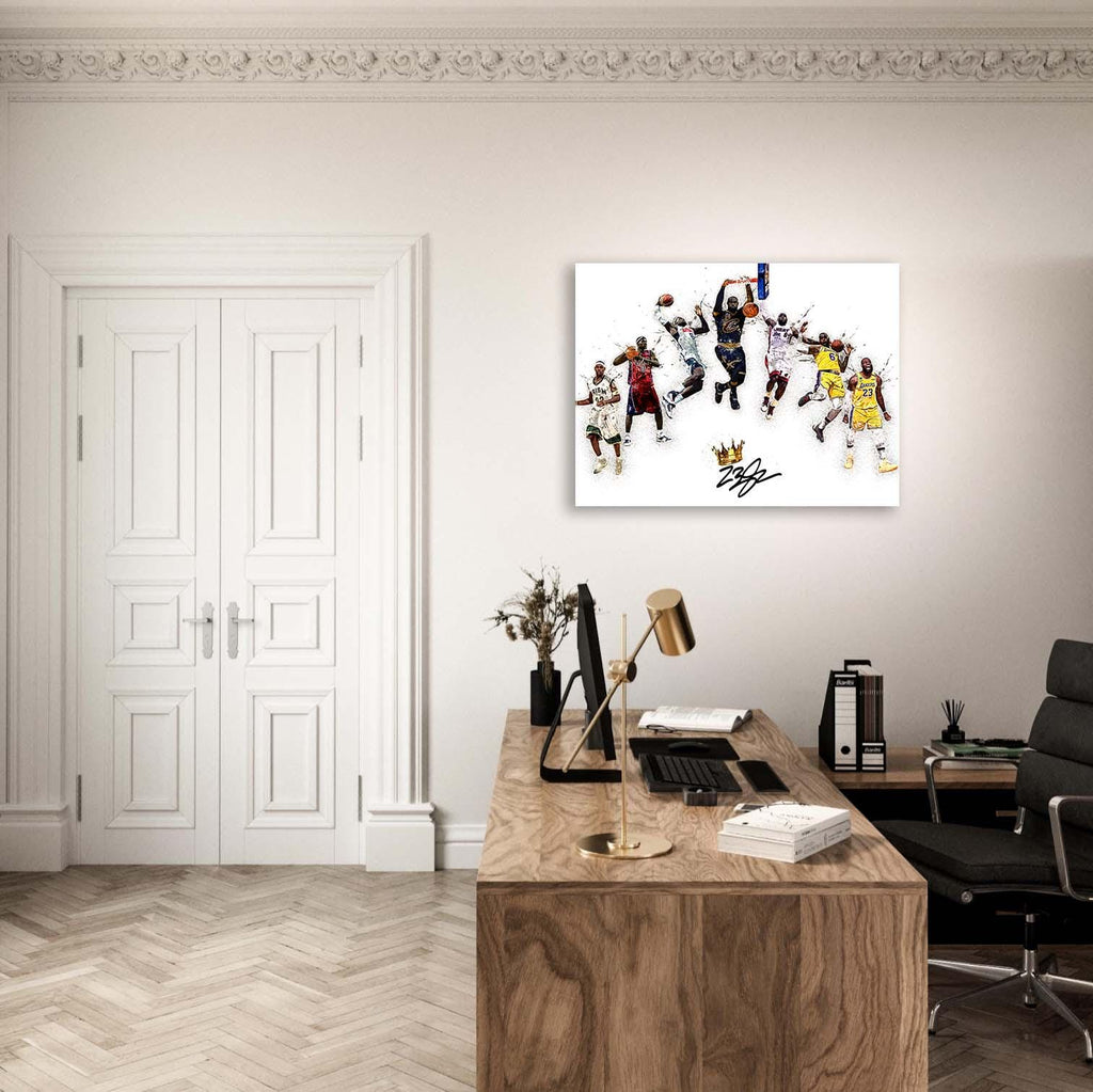 Lebron James, Through the Years, Gallery Canvas Wrap or Museum-Quality Poster, Fine Art, Man Cave, Kids room, Dorm Room