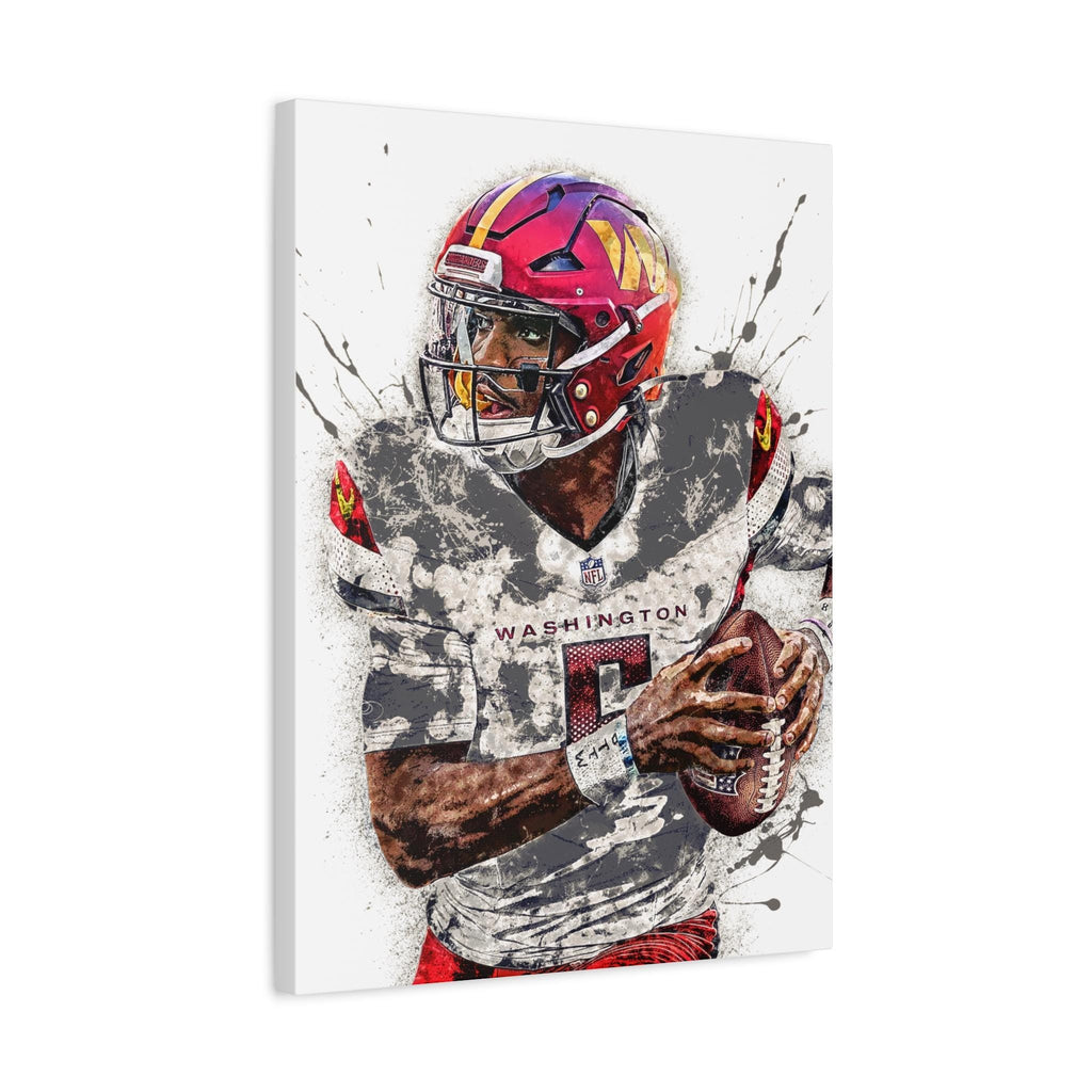 Jayden Daniels Poster, Washington Commanders, Gallery Canvas Wrap or Premium Poster, Fine Art, Man Cave, Kids room, Office