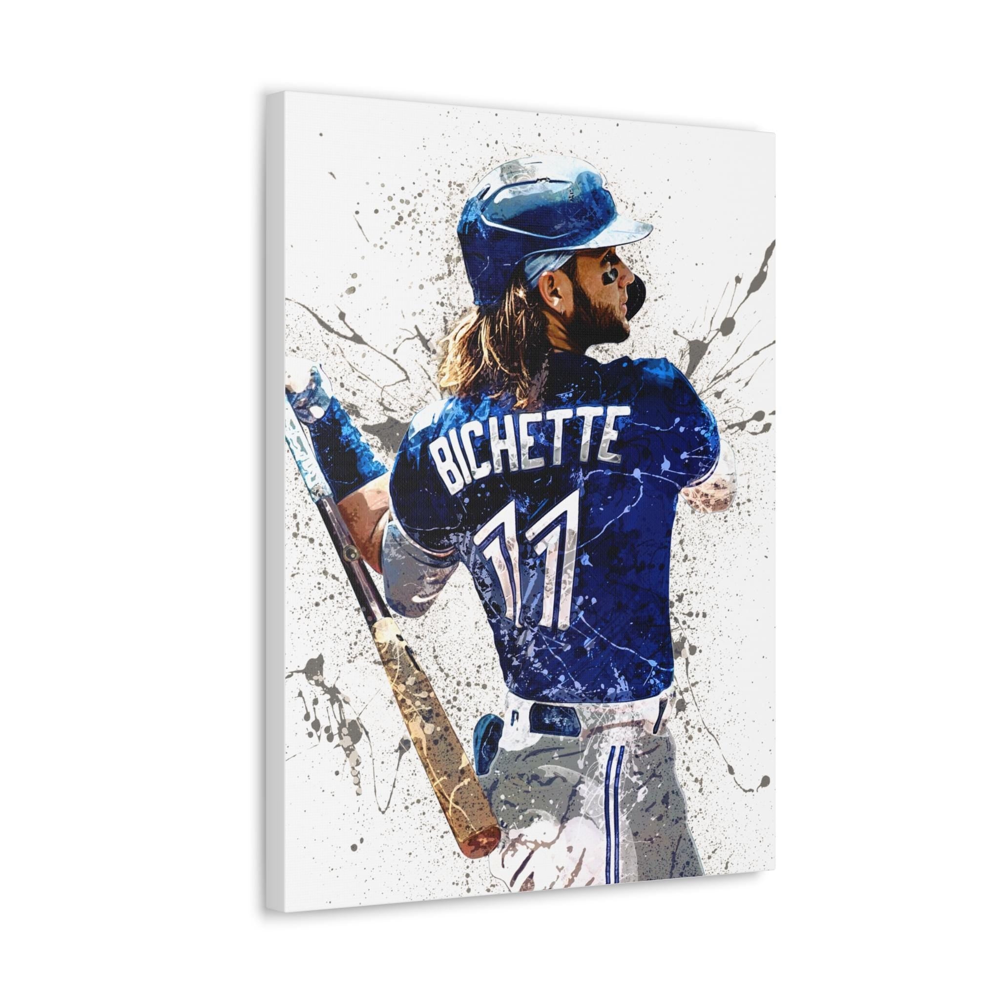 Bo Bichette Poster, Toronto Blue Jays, Gallery Canvas Wrap or Museum-Quality Poster, Man Cave, Kids room, Office