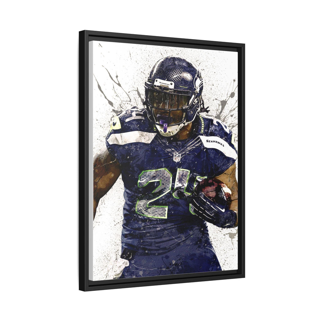 Marshawn Lynch Poster, Seattle Seahawks, Gallery Canvas Wrap or Museum-Quality Poster, Fine Art, Man Cave, Kids room