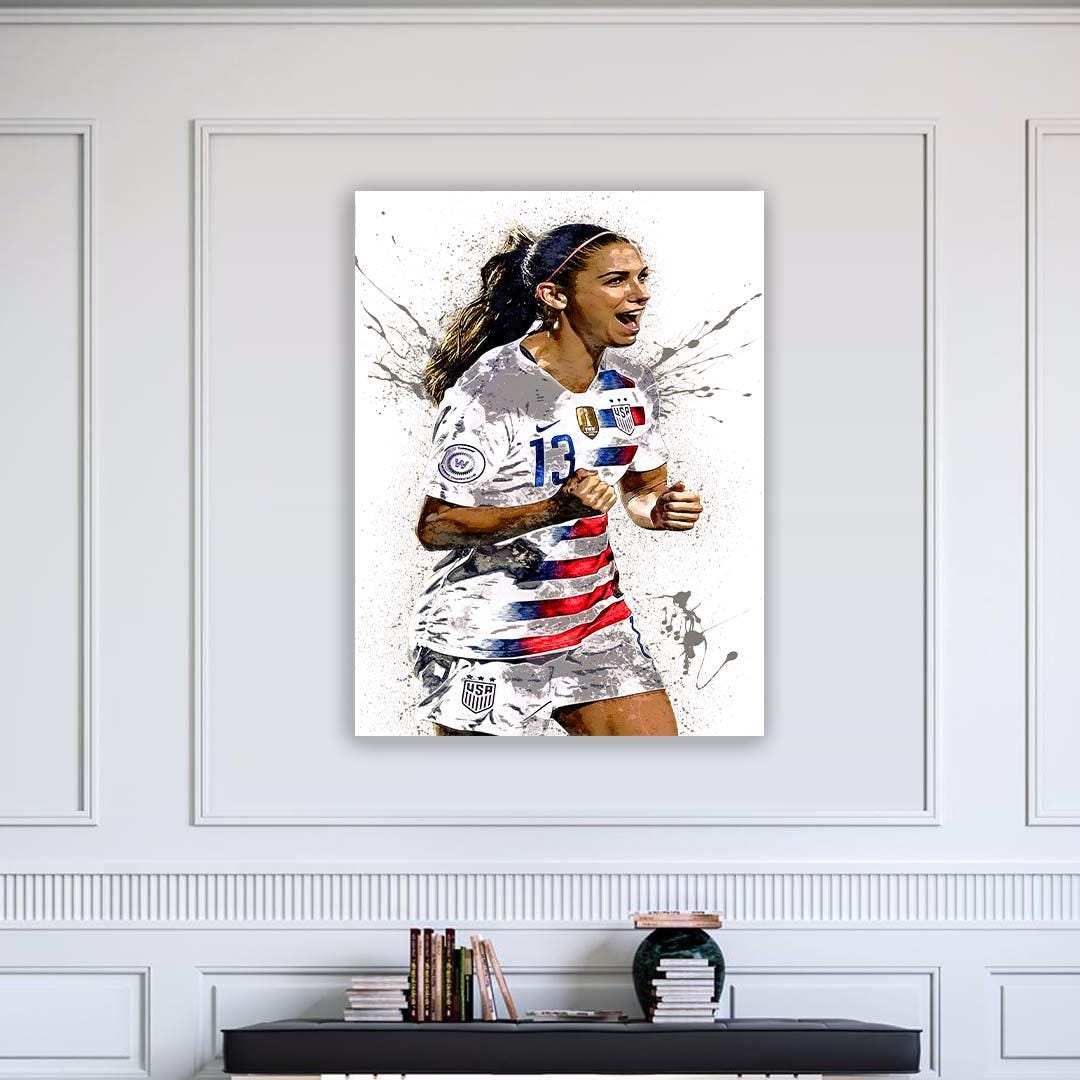 Alex Morgan Poster, Gallery Canvas Wrap or Museum-Quality Poster, Fine Art, Wall Decor for Man Cave, Kids room, Dorm Room