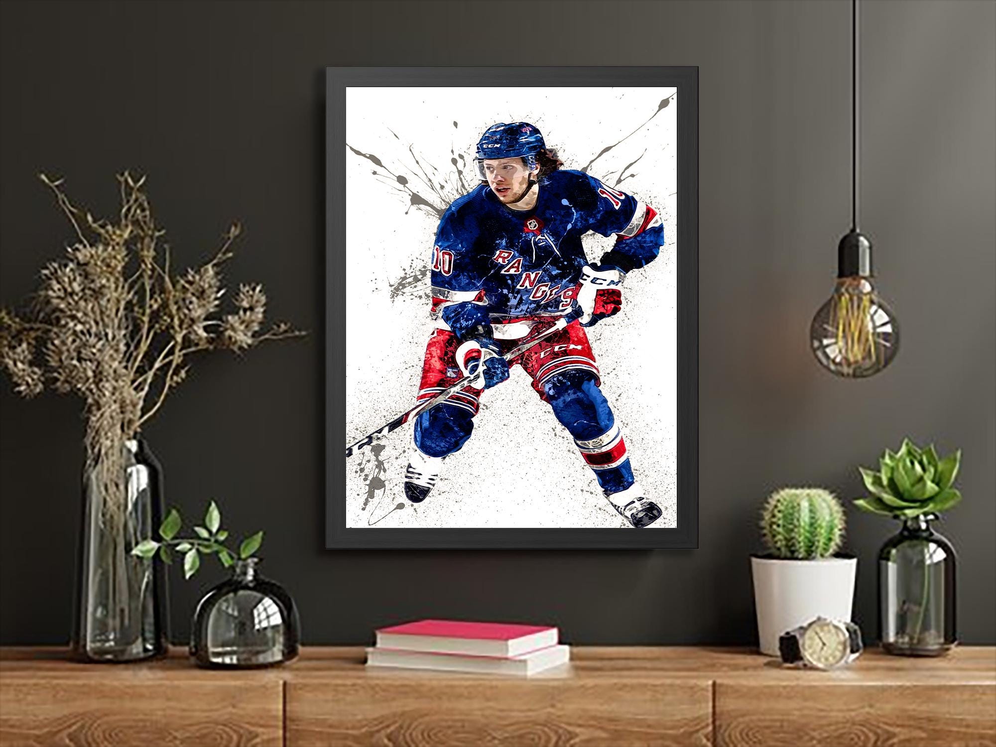 Artemi Panarin Poster, New York Rangers, Gallery Canvas Wrap or Museum-Quality Poster, Man Cave, Kids room, Office