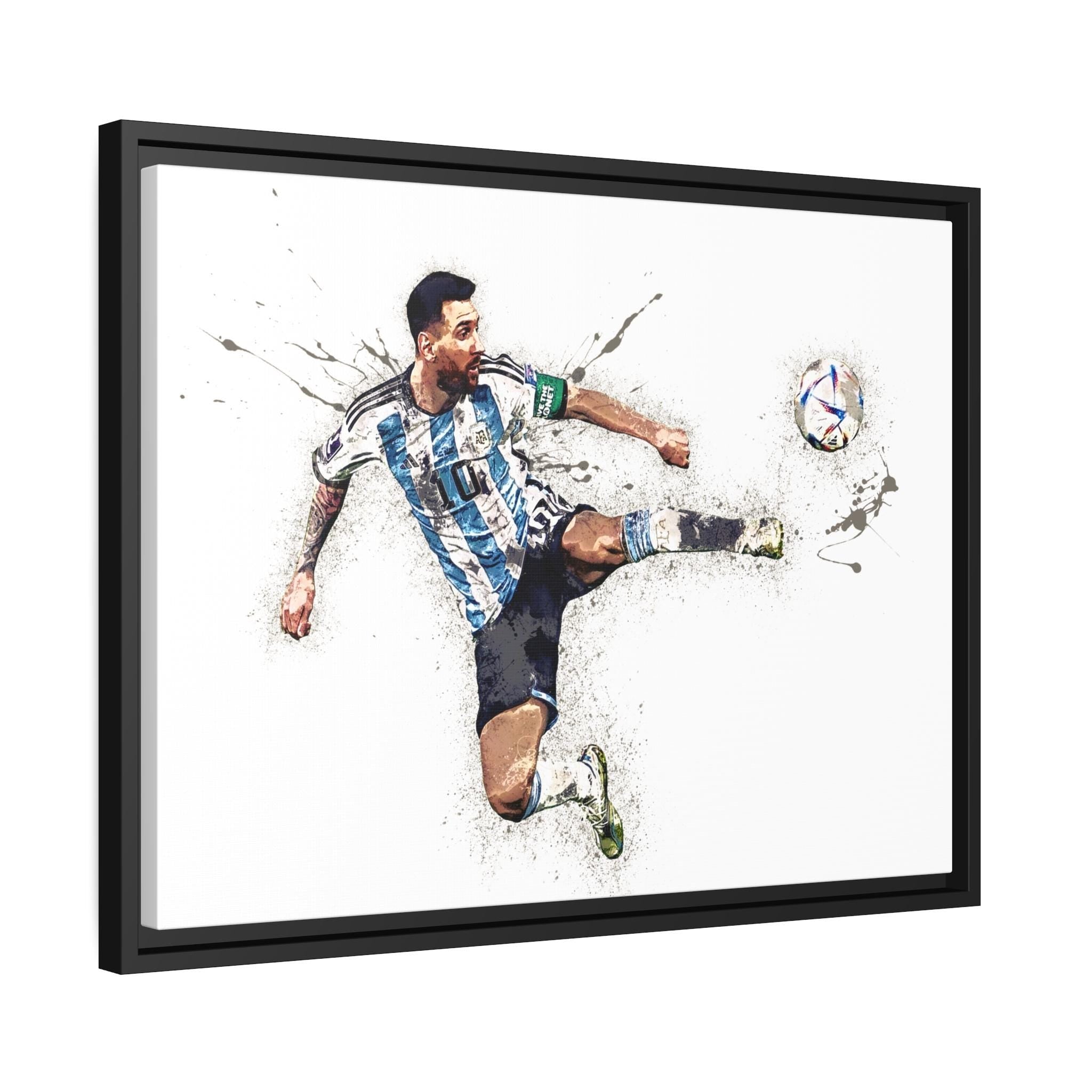 Lionel Messi, Argentina, Canvas Wrap or Museum-Quality Poster, Fine Art, Wall Decor for Man Cave, Kids room, Dorm Room