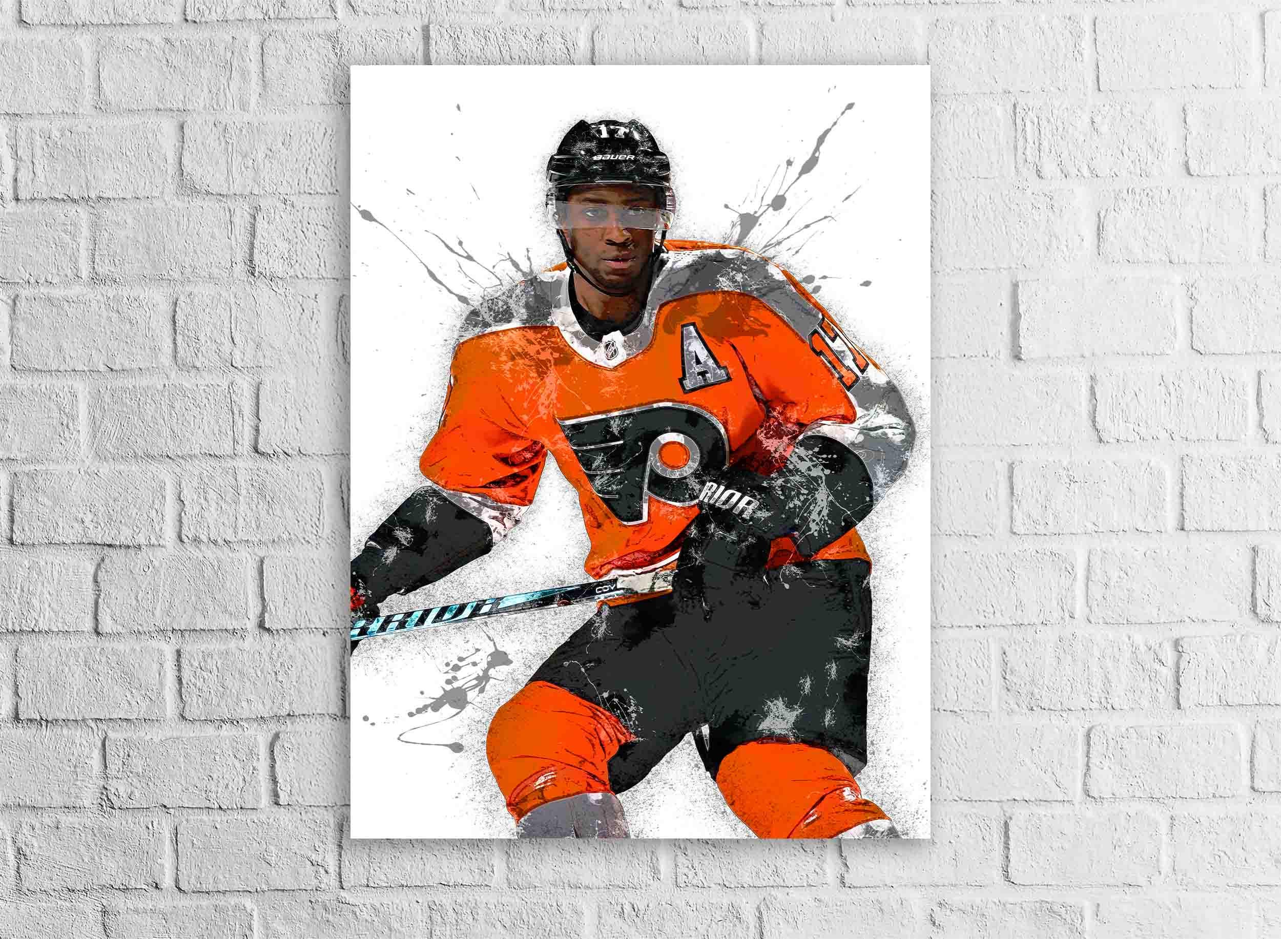 Wayne Simmonds Poster, Philadelphia Flyers, Gallery Canvas Wrap or Museum-Quality Poster Print, Man Cave, Office or Kids Room