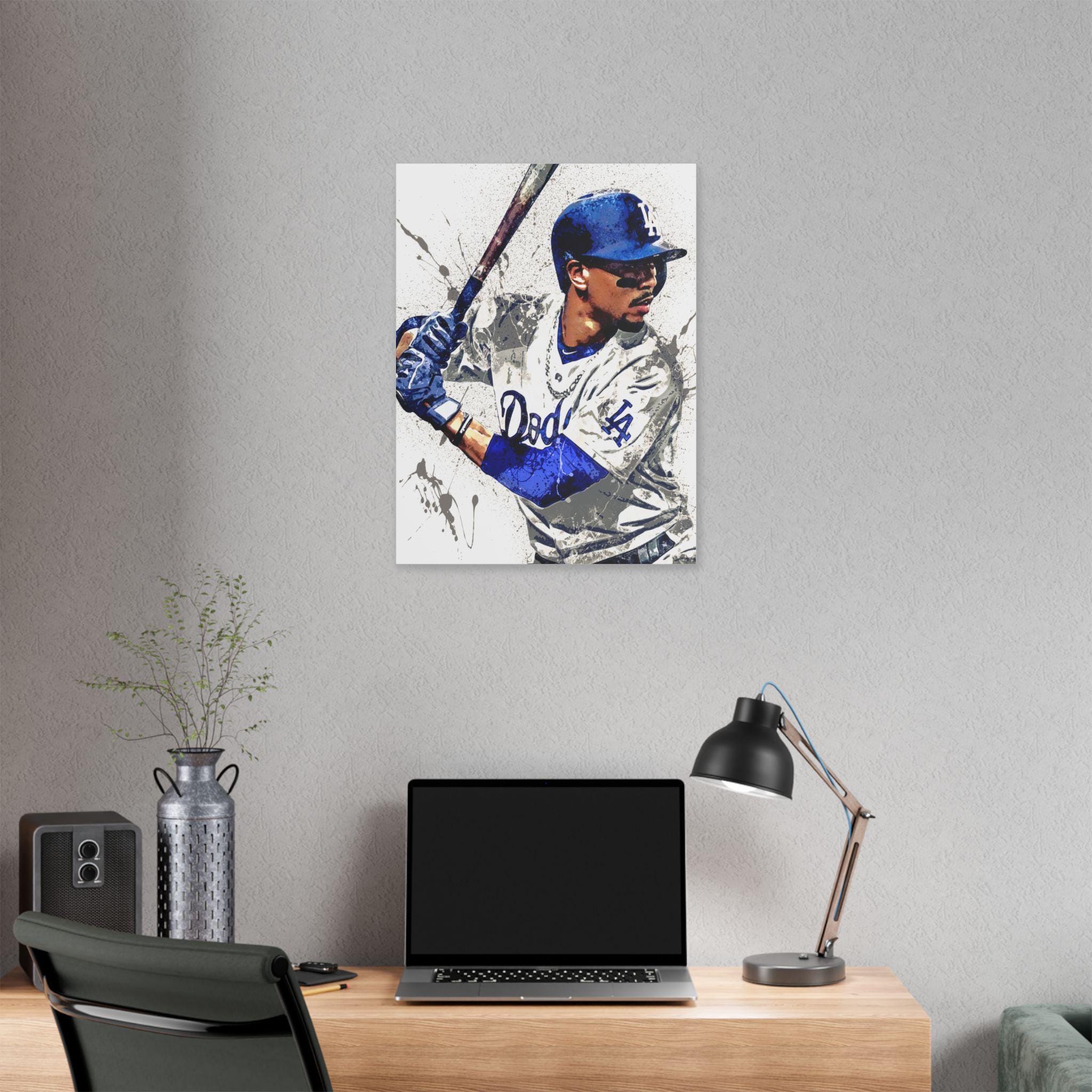 Mookie Betts, Freddie Freeman, Los Angeles Dodgers, Gallery Canvas Wrap, Fine Art, Wall Decor for Man Cave, Kids room, Dorm Room