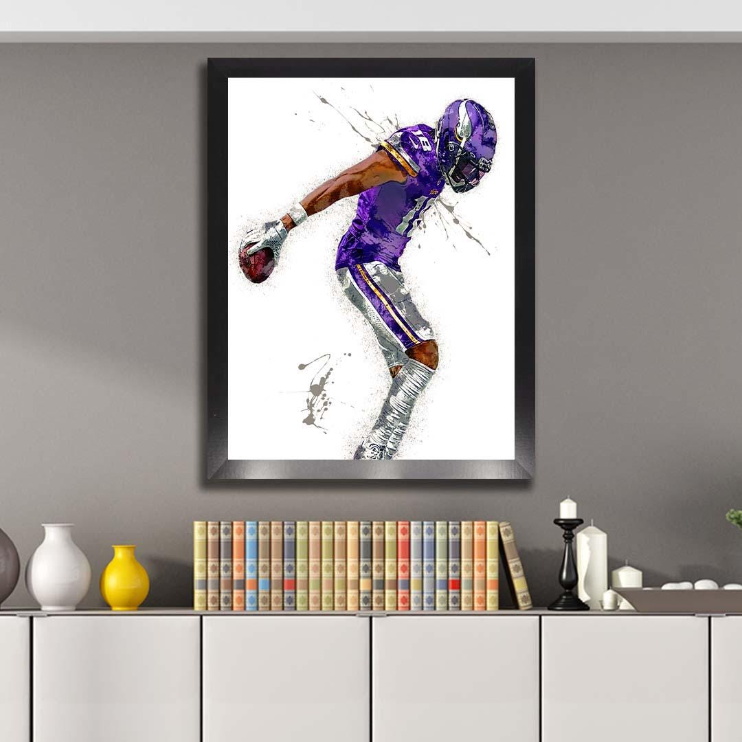 Justin Jefferson "Touchdown Dance" Canvas Print: Minnesota Vikings Wall Art