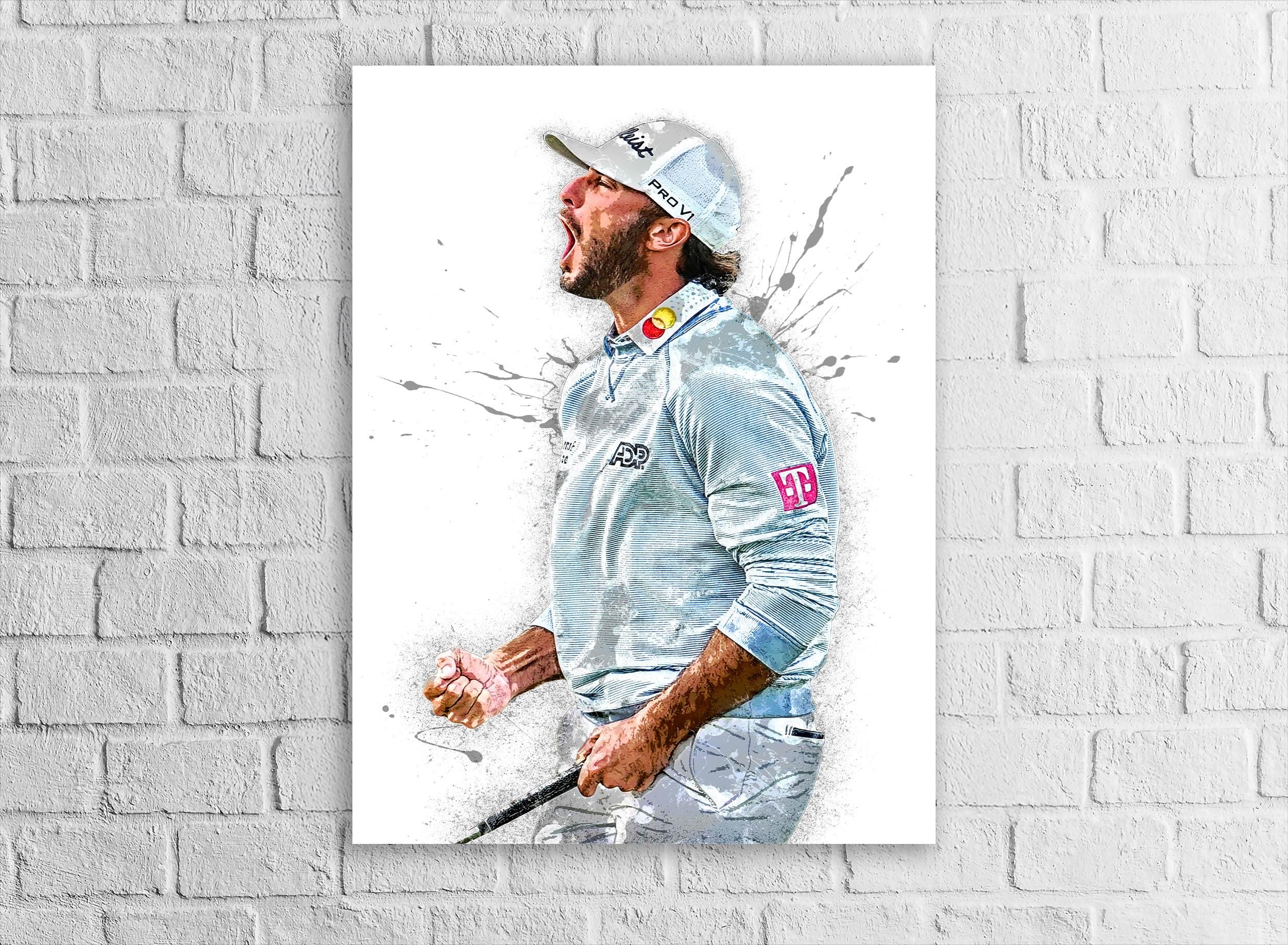 Max Homa Poster, Masters, Gallery Canvas Wrap or Museum-Quality Poster, Wall Decor, Man Cave, Kids room, Office