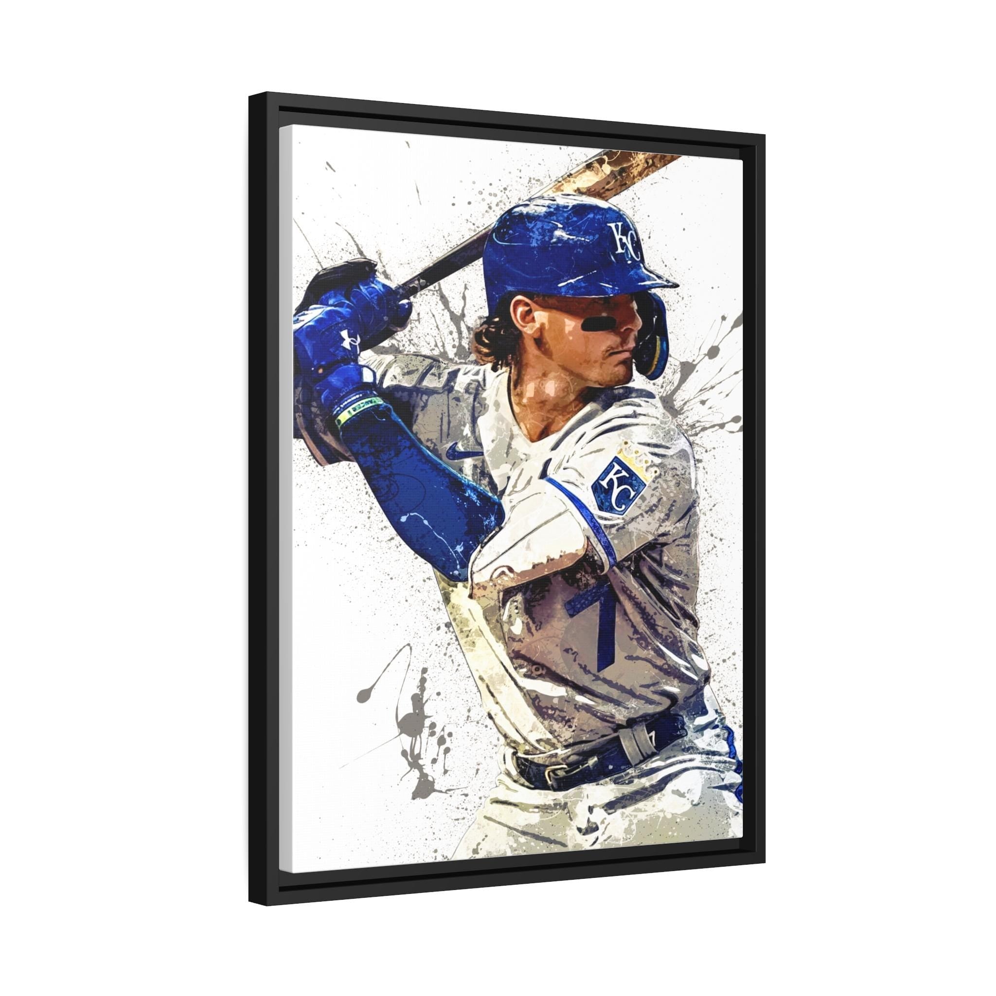 Bobby Witt Jr Poster, Kansas City Royals, Gallery Canvas Wrap or Museum-Quality Poster, Fine Art, Man Cave, Kids room, Dorm Room, Kids Room