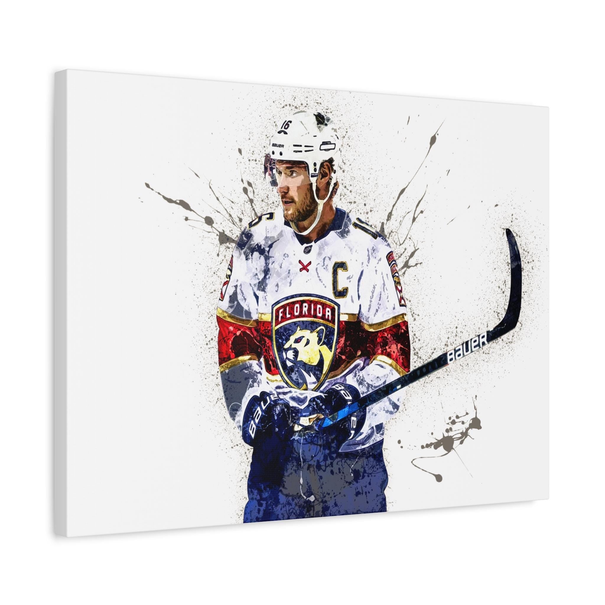 Aleksander Barkov, Florida Panthers, Gallery Canvas Wrap or Museum-Quality Poster Print, Wall Decor for Man Cave, Office or Kids Room