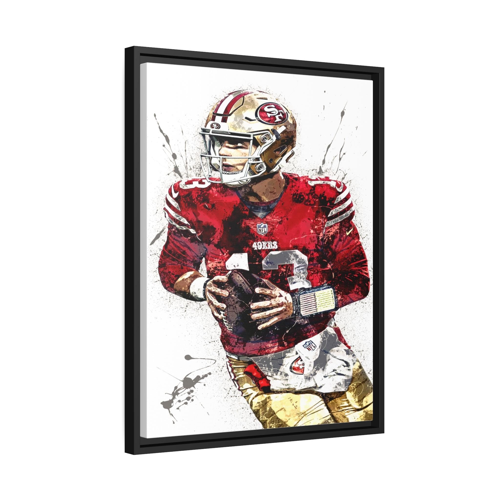 Brock Purdy, San Francisco 49ers, Gallery Canvas Wrap or Museum-Quality Poster, Fine Art, Wall Decor for Man Cave, Kids room, Dorm
