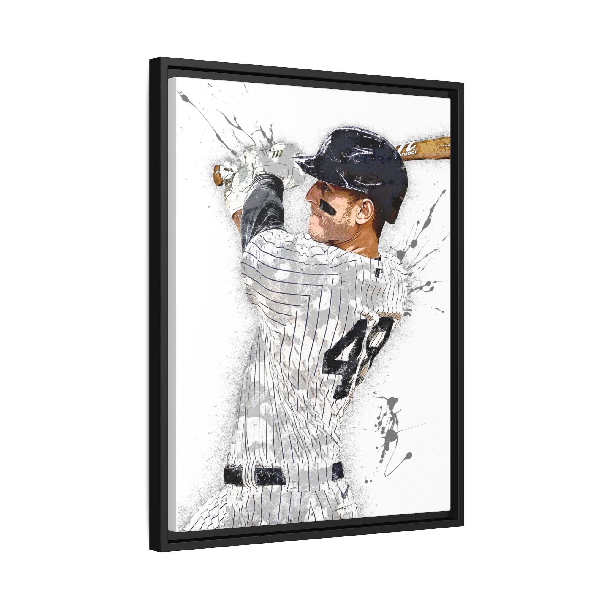 Anthony Rizzo Poster, NY Yankees, Gallery Canvas Wrap or Museum-Quality Poster Print, Fine Art, Wall Decor for Man Cave, Office or Dorm Room
