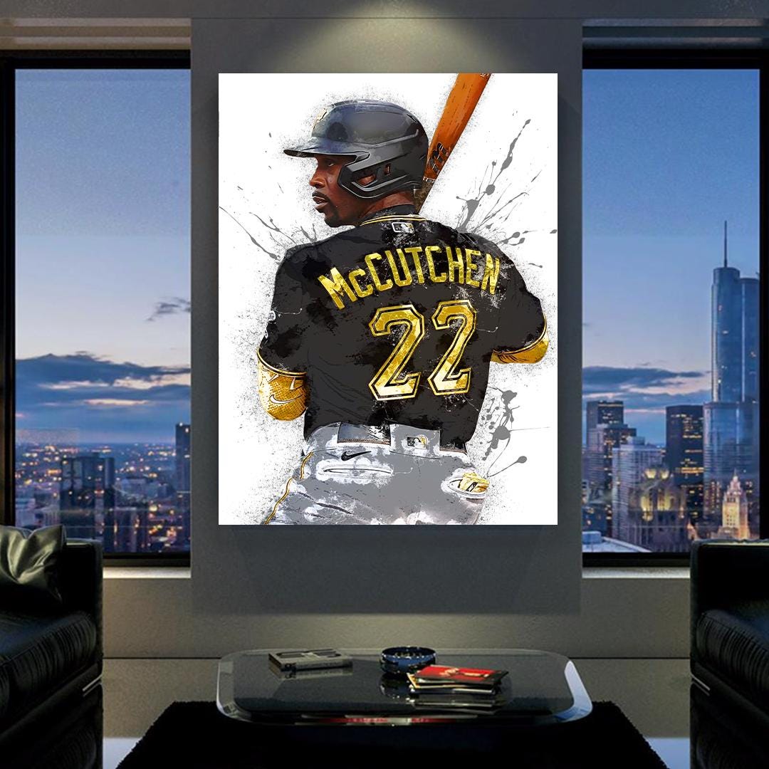 Andrew McCutchen Poster, Pittsburgh Pirates, Gallery Canvas Wrap or Museum-Quality Poster Print, Man Cave, Office, Dorm Room or Kids Room