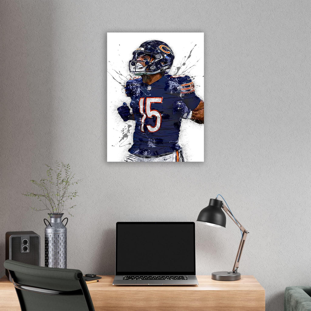 Rome Odunz Poster, Chicago Bears, Gallery Canvas Wrap or Museum-Quality Poster, Fine Art, Wall Decor for Man Cave, Kids room