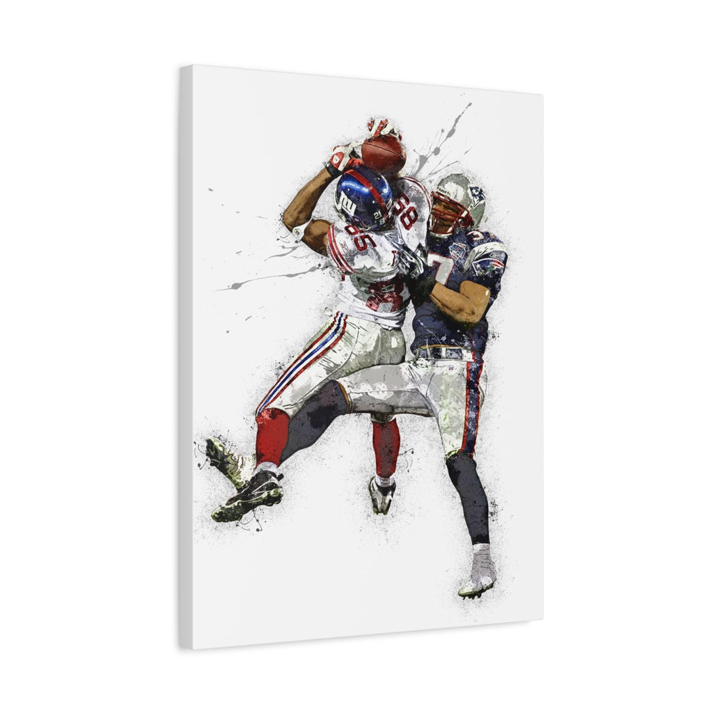 David Tyree, "The Helmet Catch", New York Giants, Gallery Canvas Wrap or Premium Poster, Fine Art, Wall Decor for Man Cave, Kids room