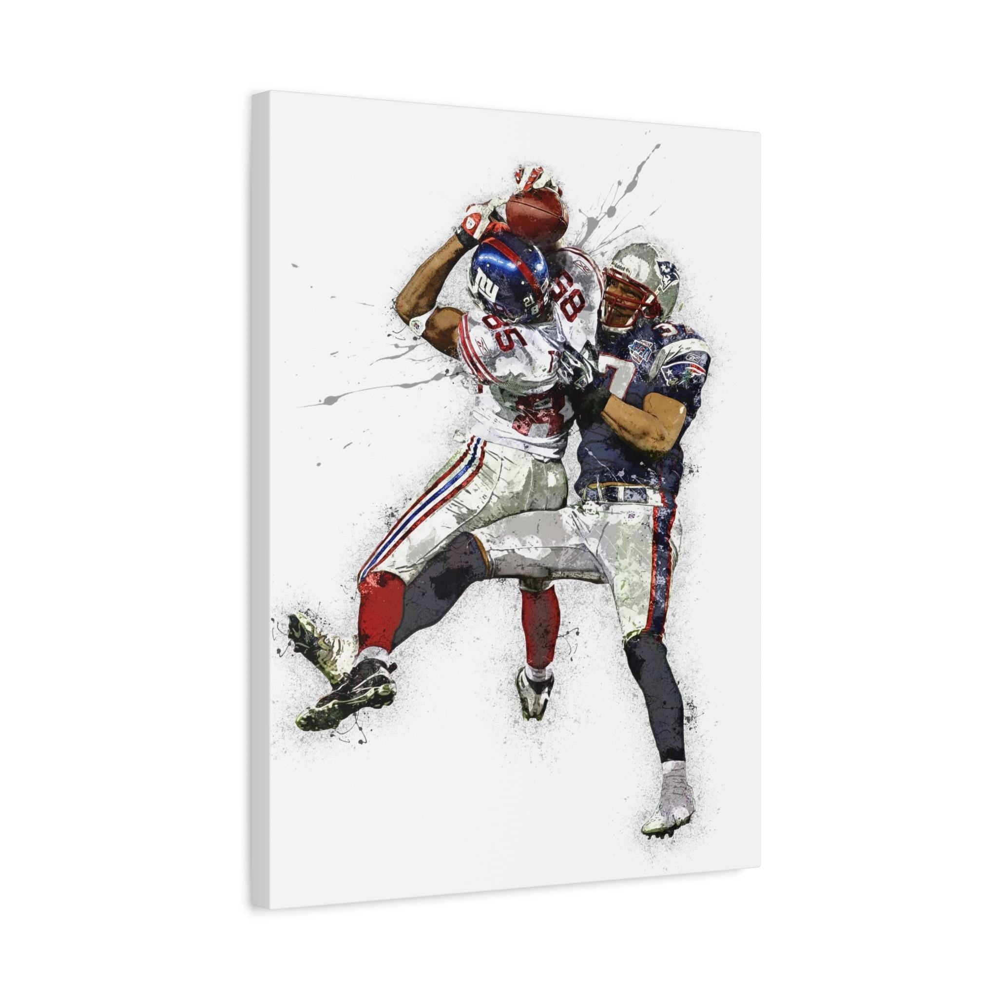 David Tyree, "The Helmet Catch", New York Giants, Gallery Canvas Wrap or Premium Poster, Fine Art, Wall Decor for Man Cave, Kids room