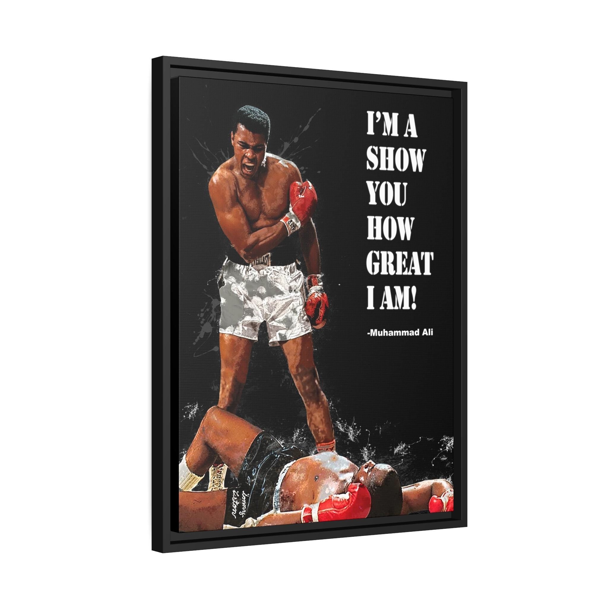 Muhammad Ali Poster, Quote, Gallery Canvas Wrap or Premium Poster, Gym Room, Fine Art Quality, Man Cave, Kids room