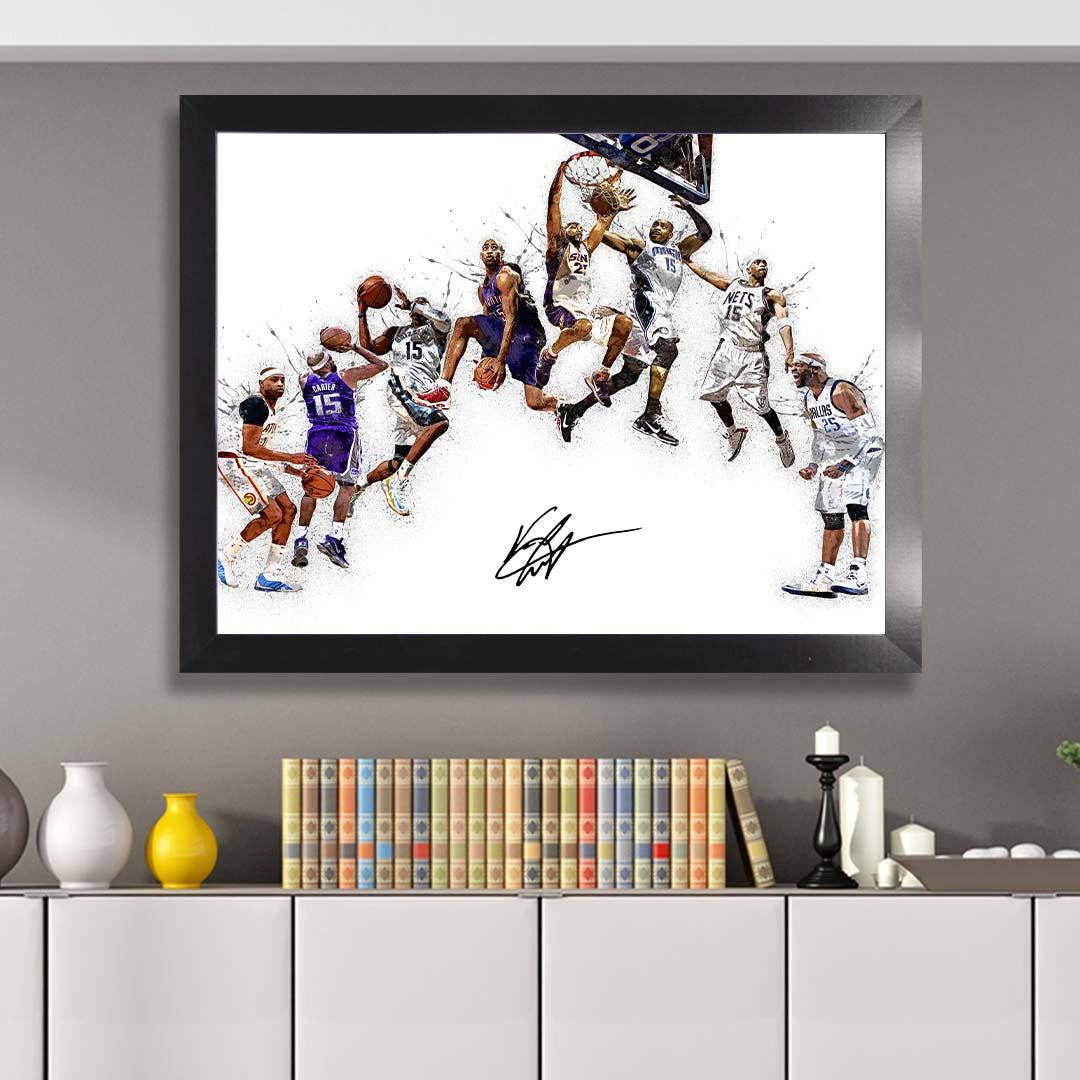 Vince Carter Poster, "Through the Years Series" Toronto Raptors, Gallery Canvas Wrap or Poster Man Cave, Kids room, Dorm Room