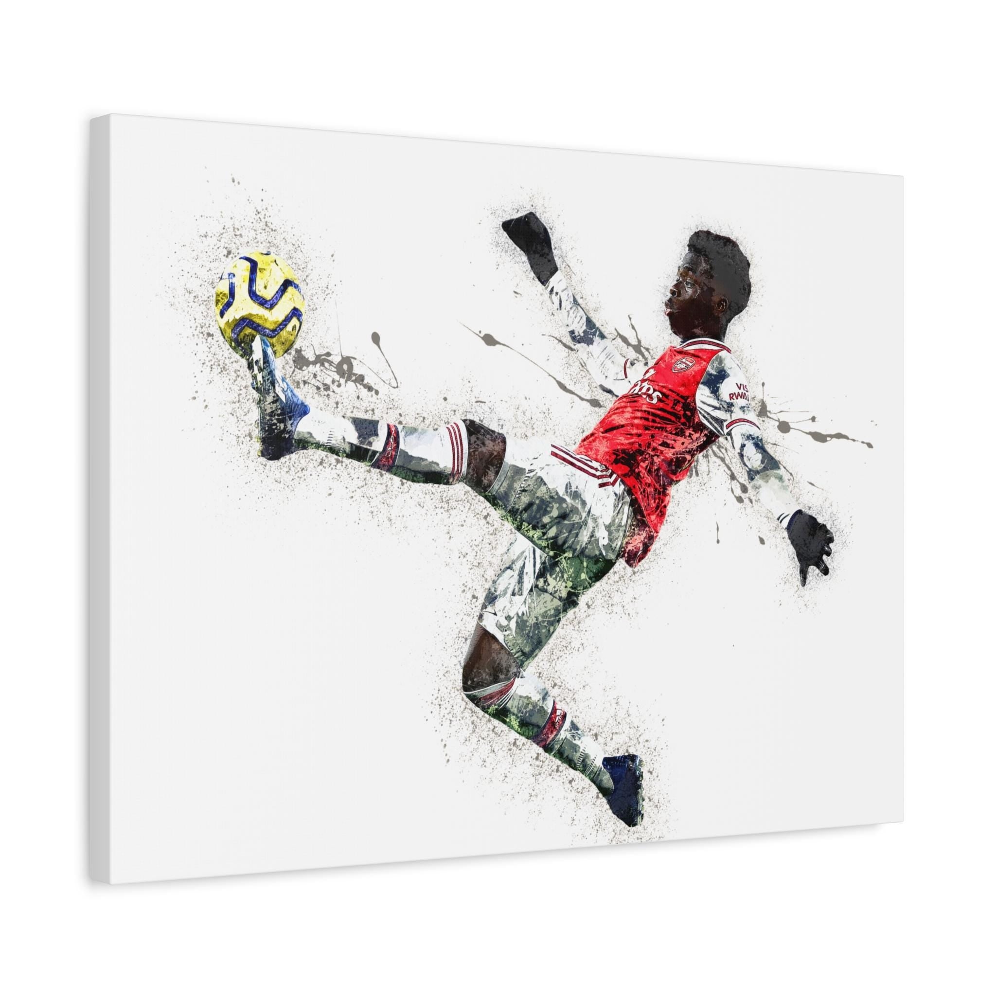 Bukayo Saka Poster Print: Soccer Fine Art, Man Cave Decor