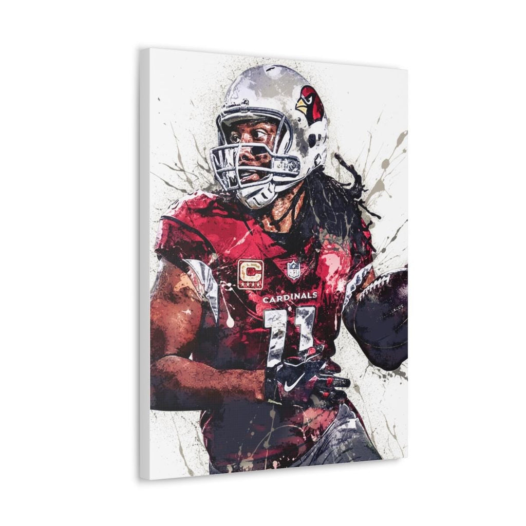 Larry Fitzgerald Jr. Poster, Arizona Cardinals, Gallery Canvas Wrap or Museum-Quality Poster, Fine Art, Wall Decor for Man Cave, Kids room