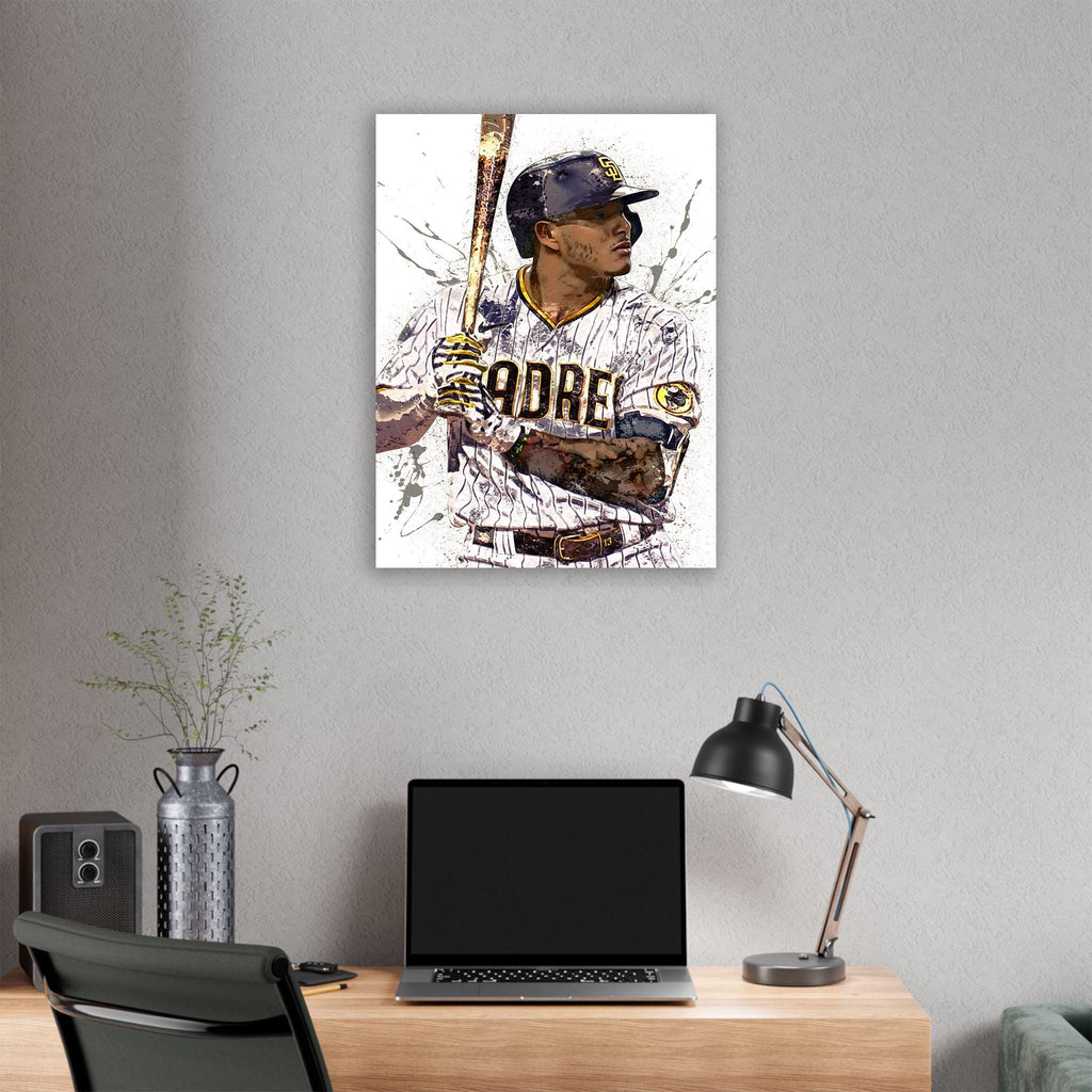 Manny Machado Poster, San Diego Padres, Gallery Canvas Wrap, Fine Art, Wall Decor for Man Cave, Kids room, Dorm Room