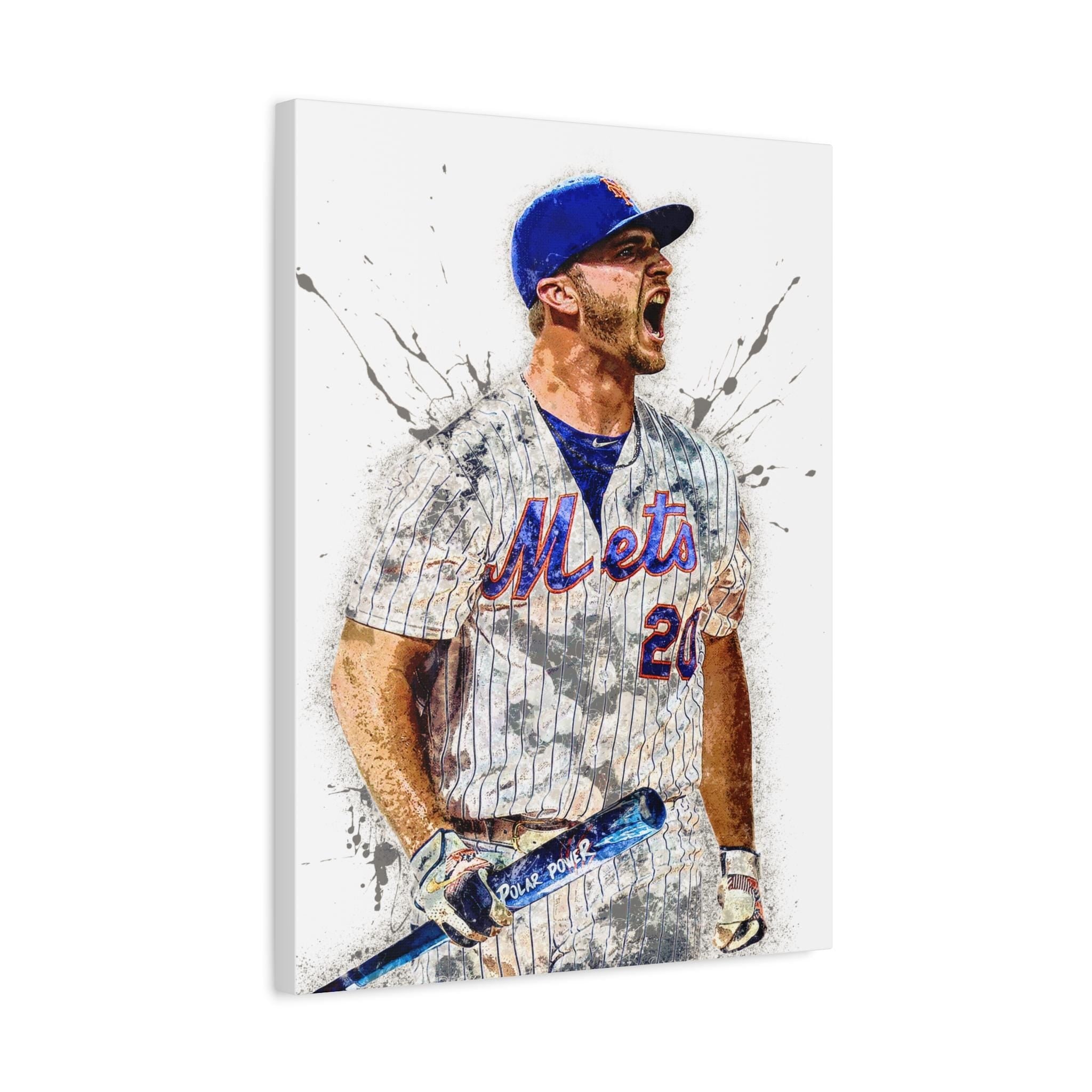 Pete Alonso, NY Mets, Gallery Canvas Wrap or Museum-Quality Poster Print, Fine Art, Wall Decor for Man Cave, Office or Dorm Room