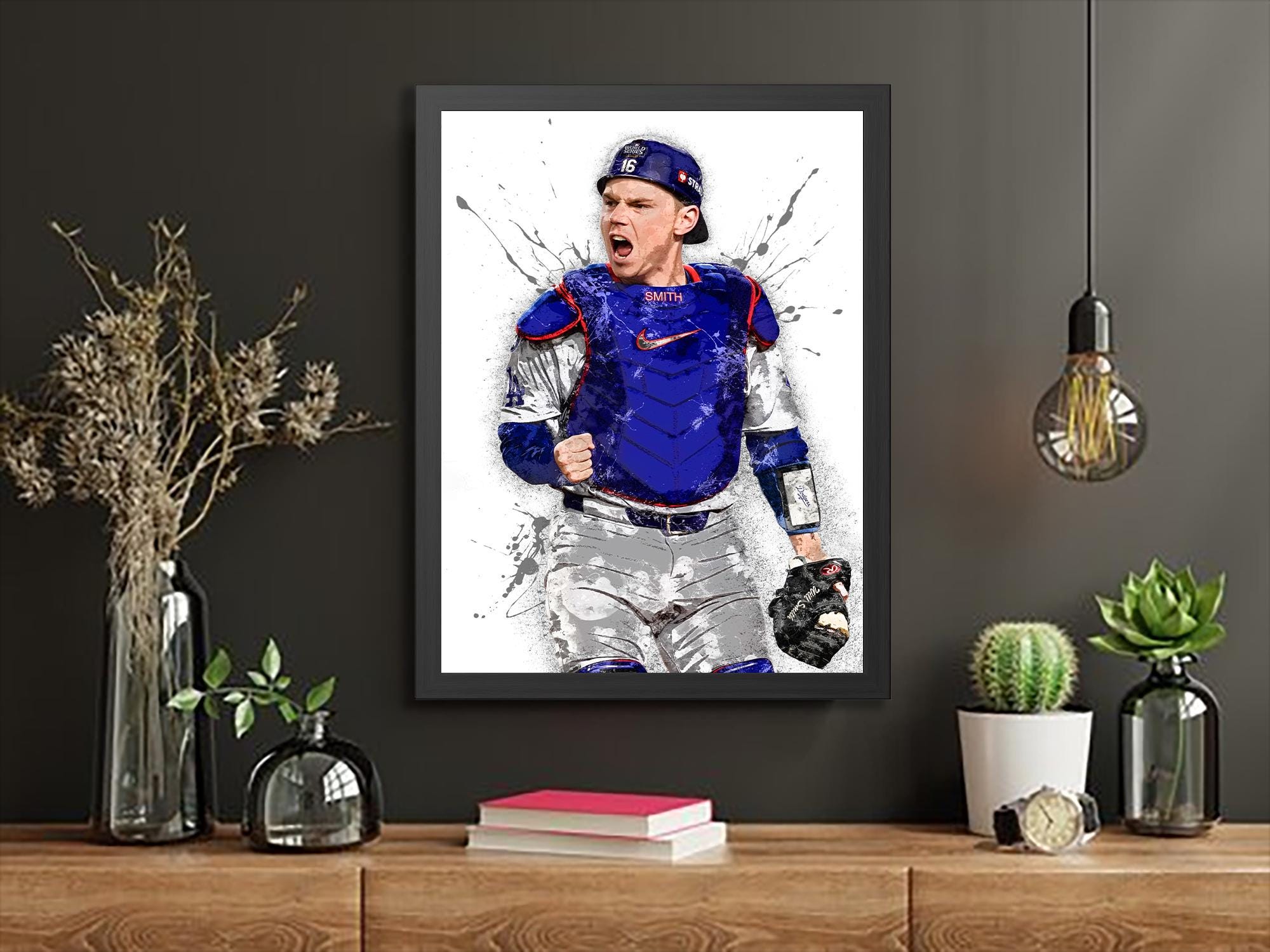 Will Smith Poster, Los Angeles Dodgers, Gallery Canvas Wrap, Fine Art, Wall Decor for Man Cave, Kids room, Dorm Room