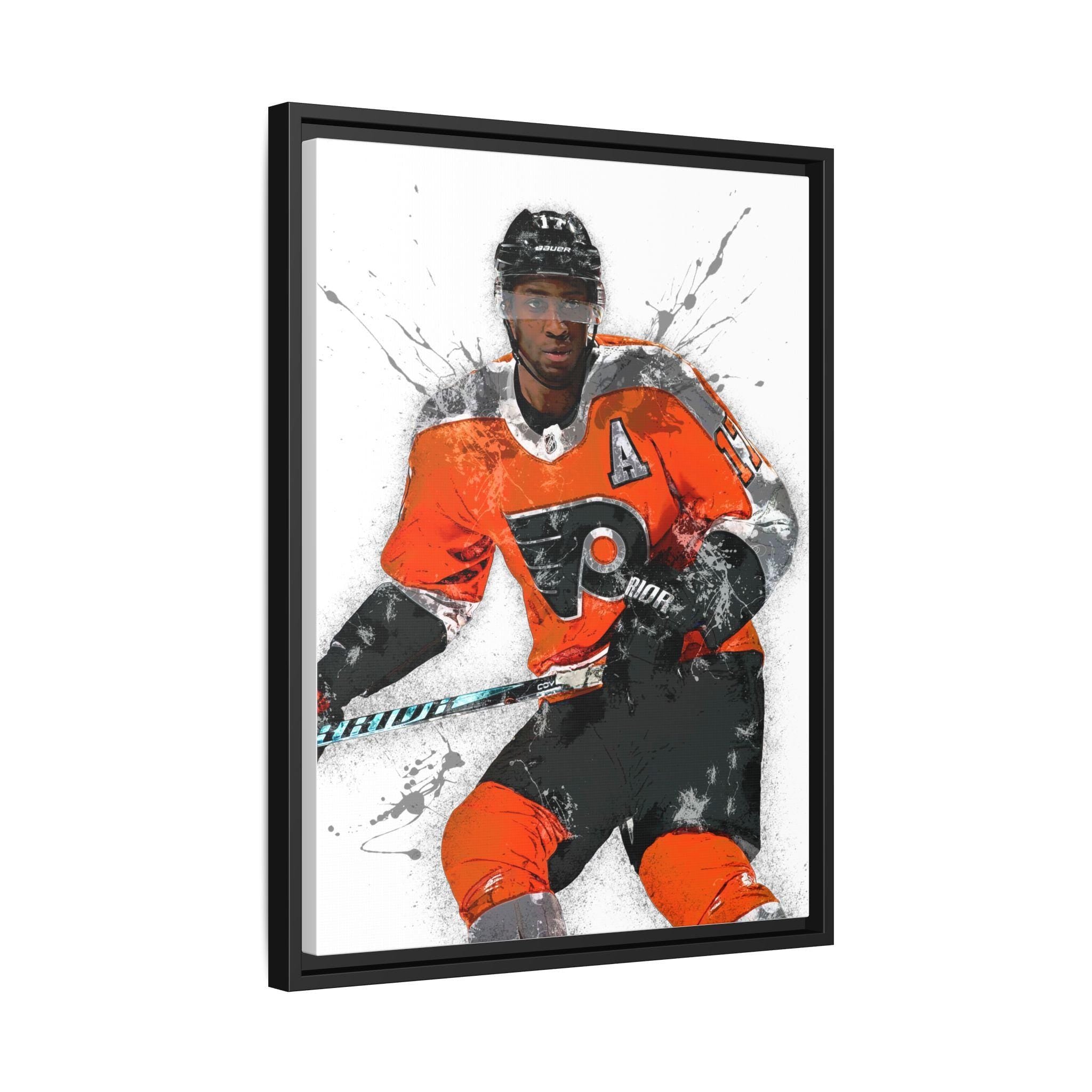 Wayne Simmonds Poster, Philadelphia Flyers, Gallery Canvas Wrap or Museum-Quality Poster Print, Man Cave, Office or Kids Room