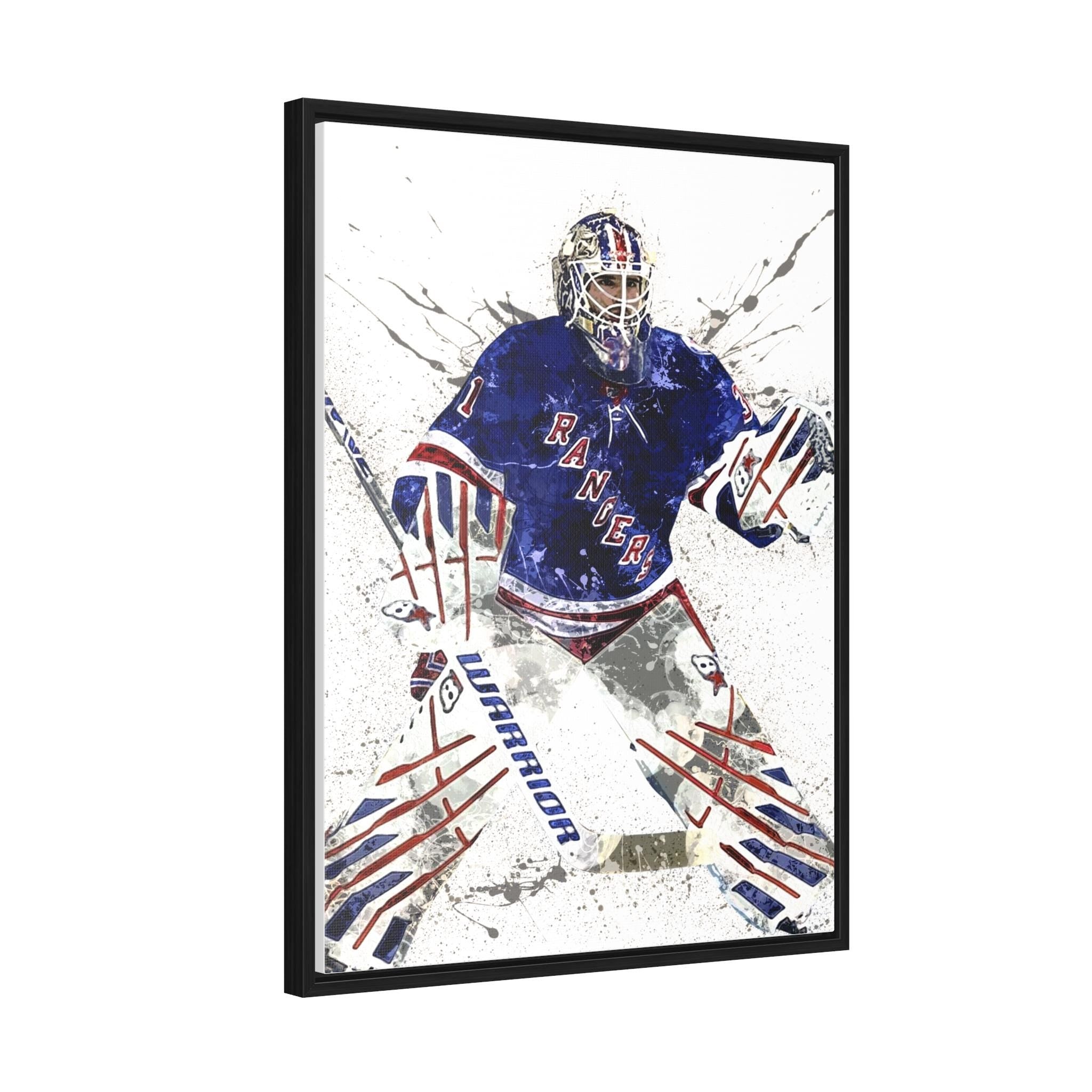 Igor Shesterkin Poster, New York Rangers, Gallery Canvas Wrap or Museum-Quality Poster, Man Cave, Kids room, Office