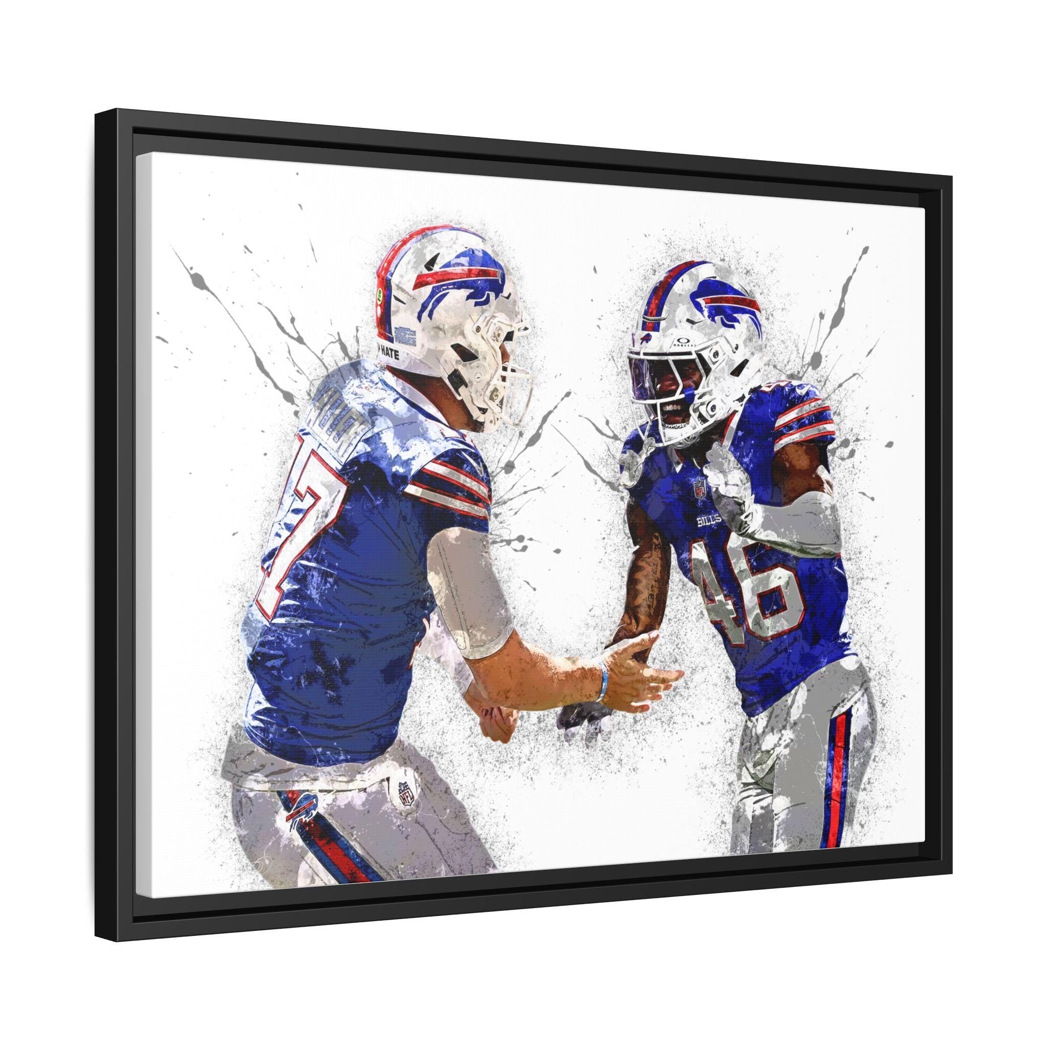 Josh Allen Buffalo Bills Art: Gallery Canvas Wrap, Sports Poster